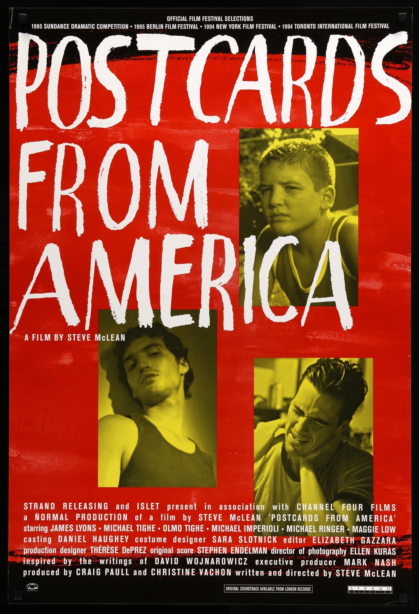 Postcards from America (1994) original movie poster for sale at Original Film Art - Vintage Movie Posters