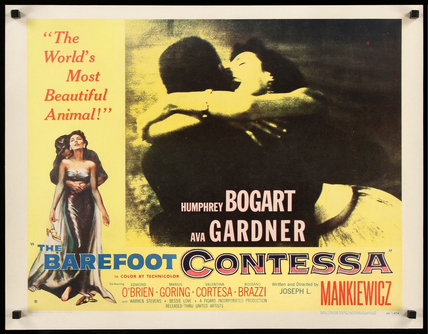 Barefoot Contessa (1954) original movie poster for sale at Original Film Art - Vintage Movie Posters