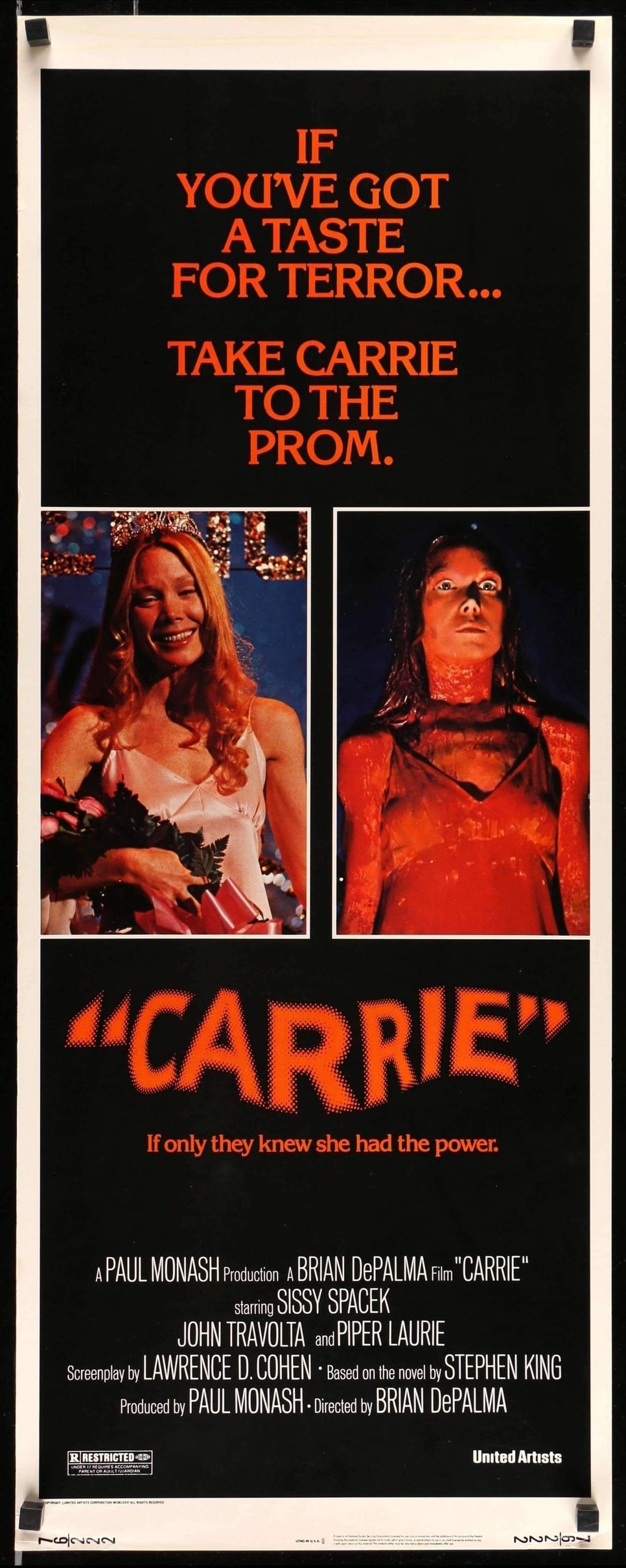 Carrie (1976) original movie poster for sale at Original Film Art - Vintage Movie Posters
