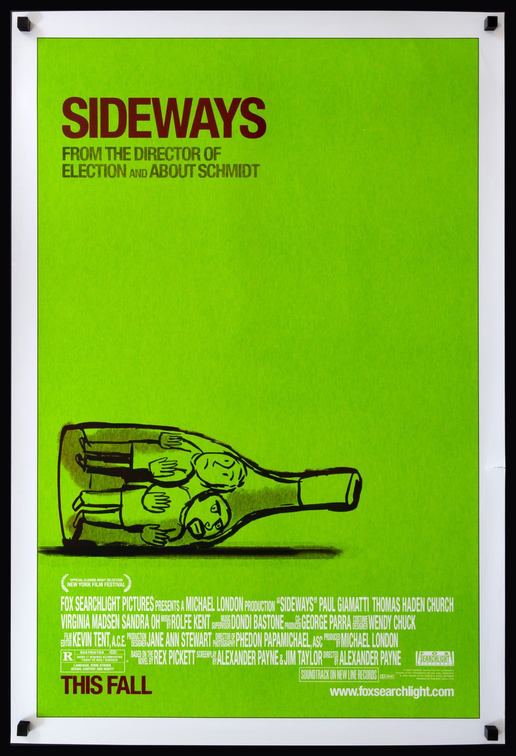Sideways (2004) original movie poster for sale at Original Film Art - Vintage Movie Posters