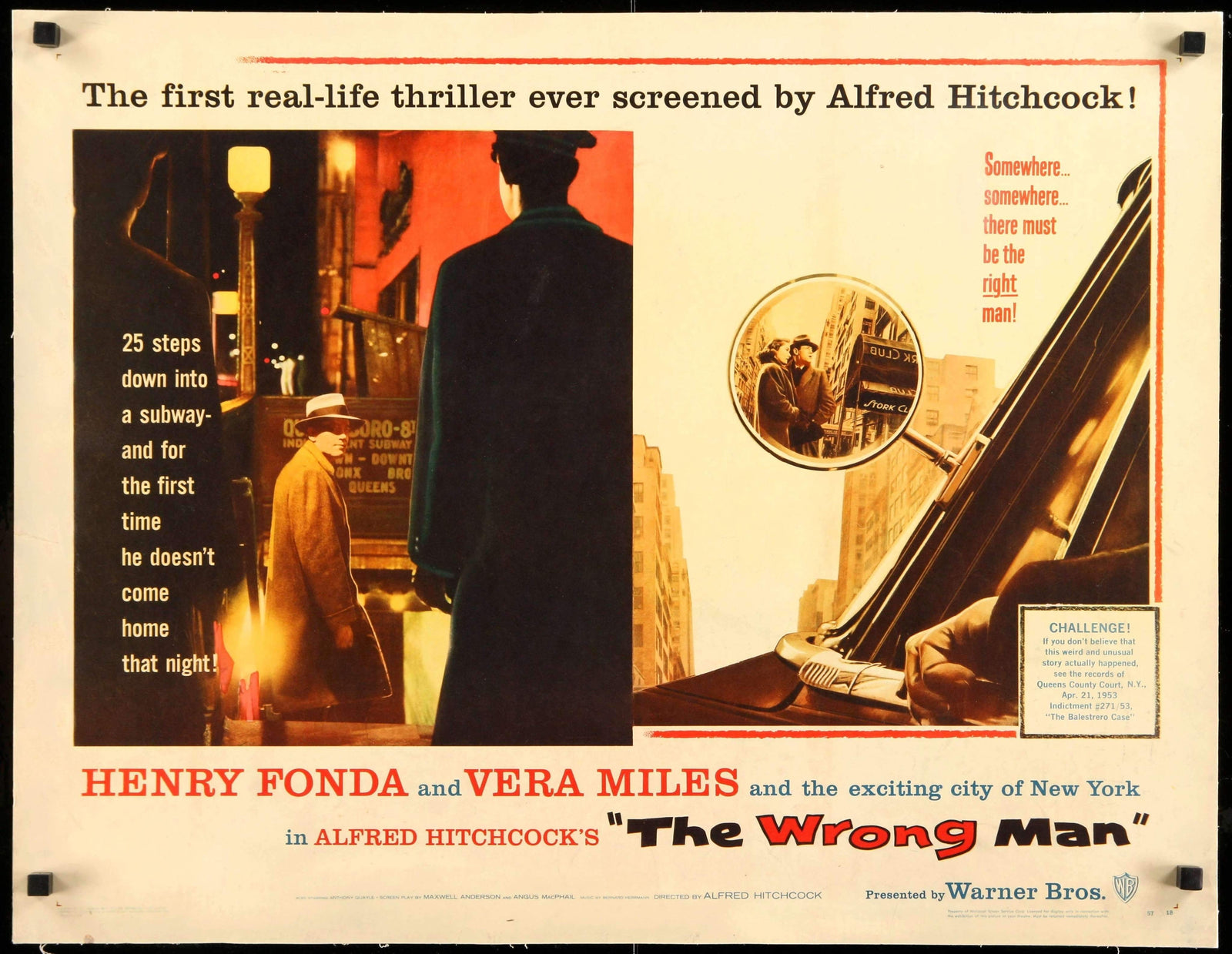 Wrong Man (1956) original movie poster for sale at Original Film Art - Vintage Movie Posters