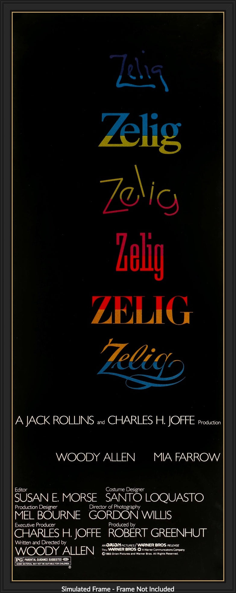 Zelig (1983) original movie poster for sale at Original Film Art - Vintage Movie Posters