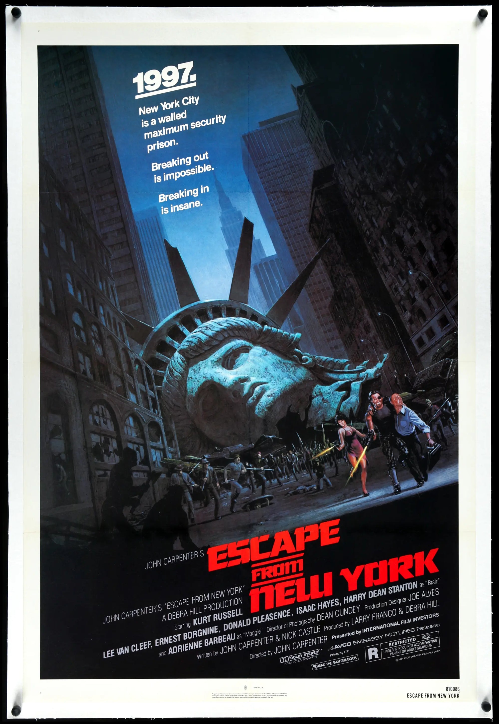 Escape from New York (1981) original movie poster for sale at Original Film Art