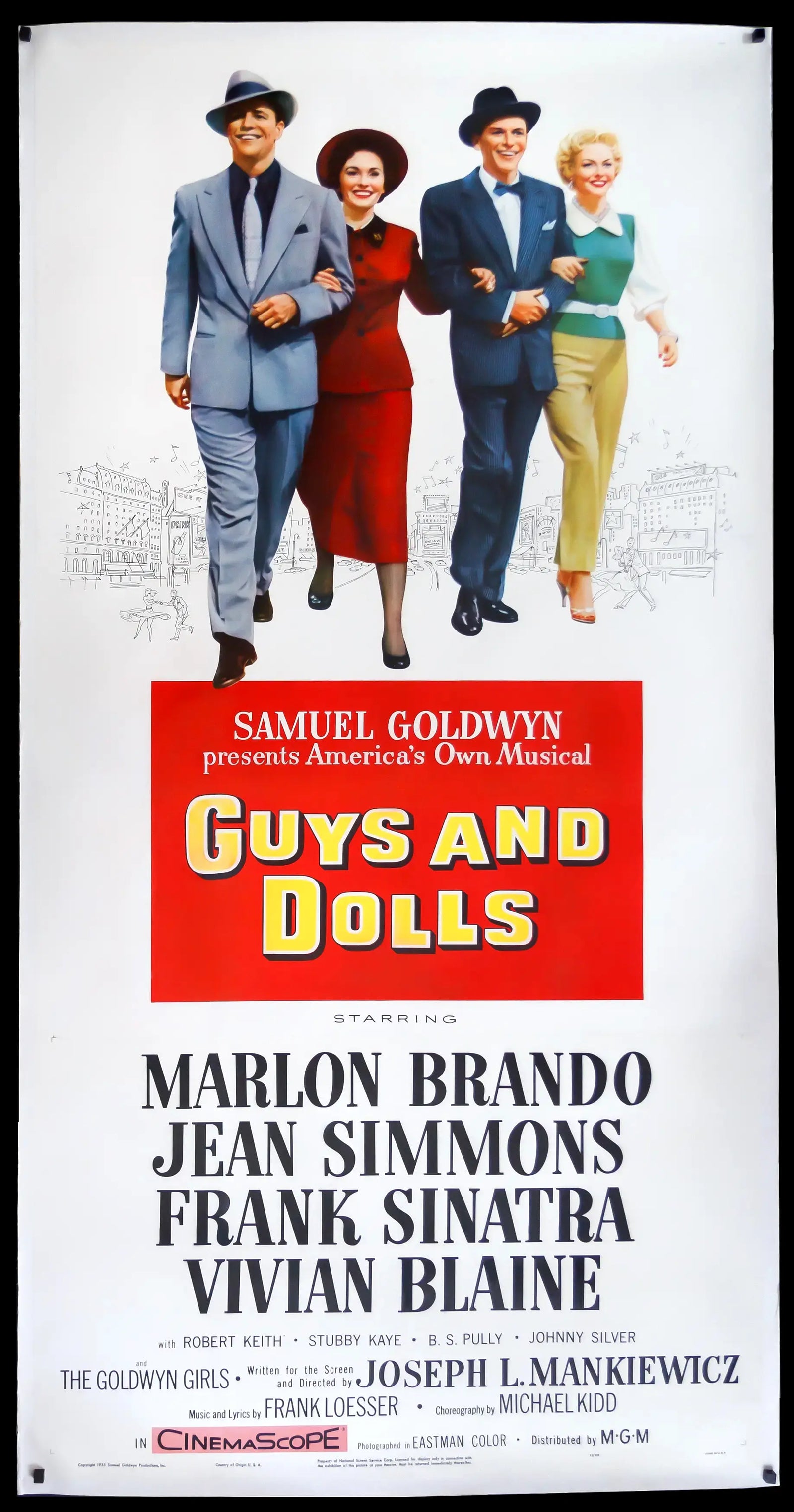 Guys and Dolls (1955) original movie poster for sale at Original Film Art - Vintage Movie Posters