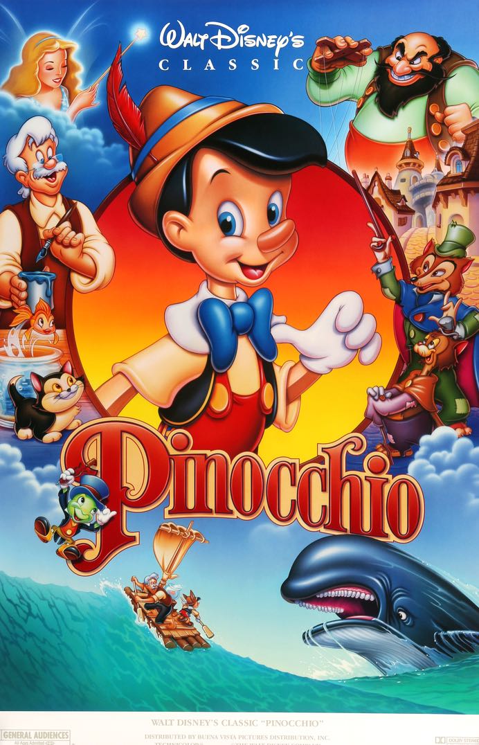 Pinocchio (1940) original movie poster for sale at Original Film Art