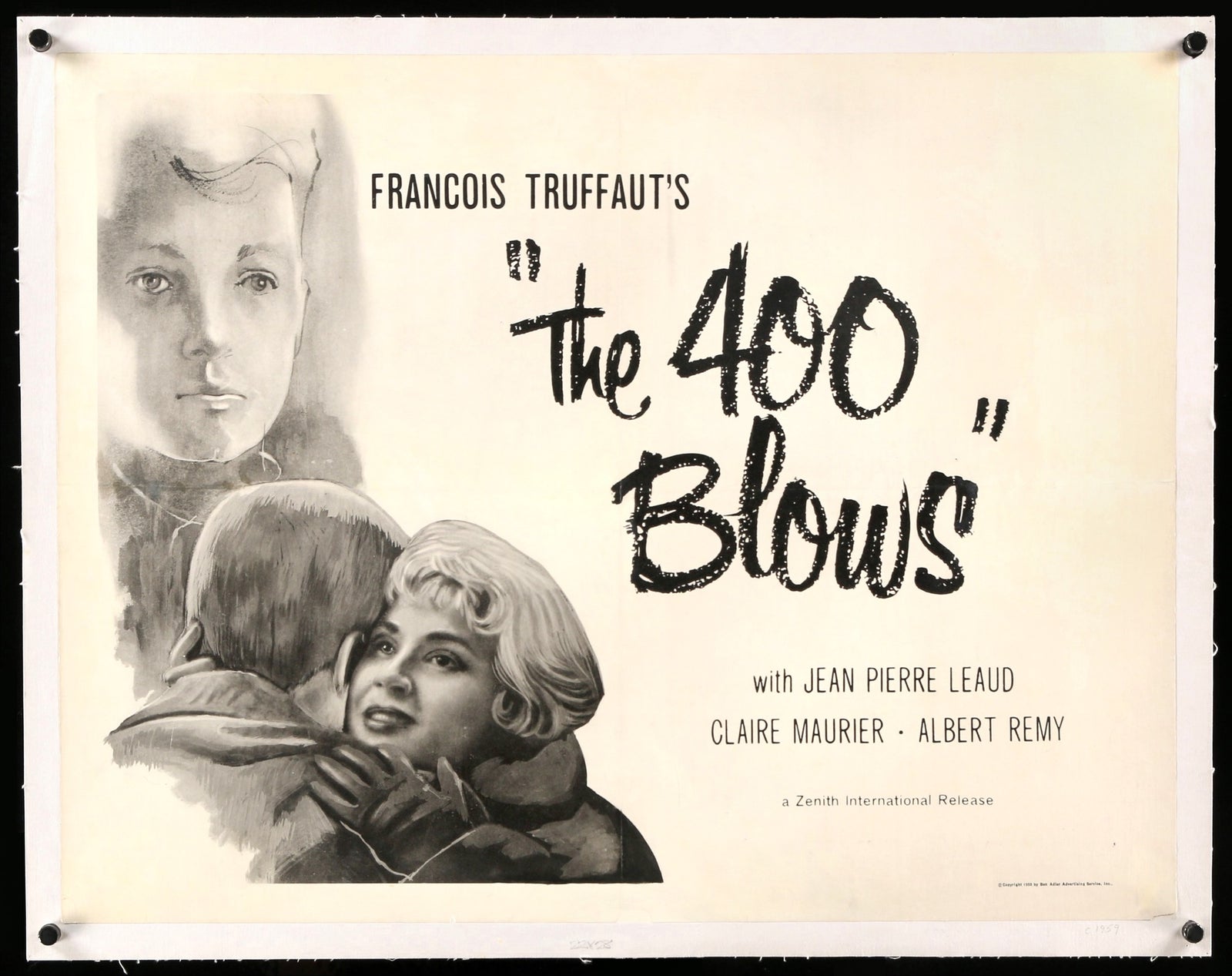 400 Blows (1959) original movie poster for sale at Original Film Art - Vintage Movie Posters