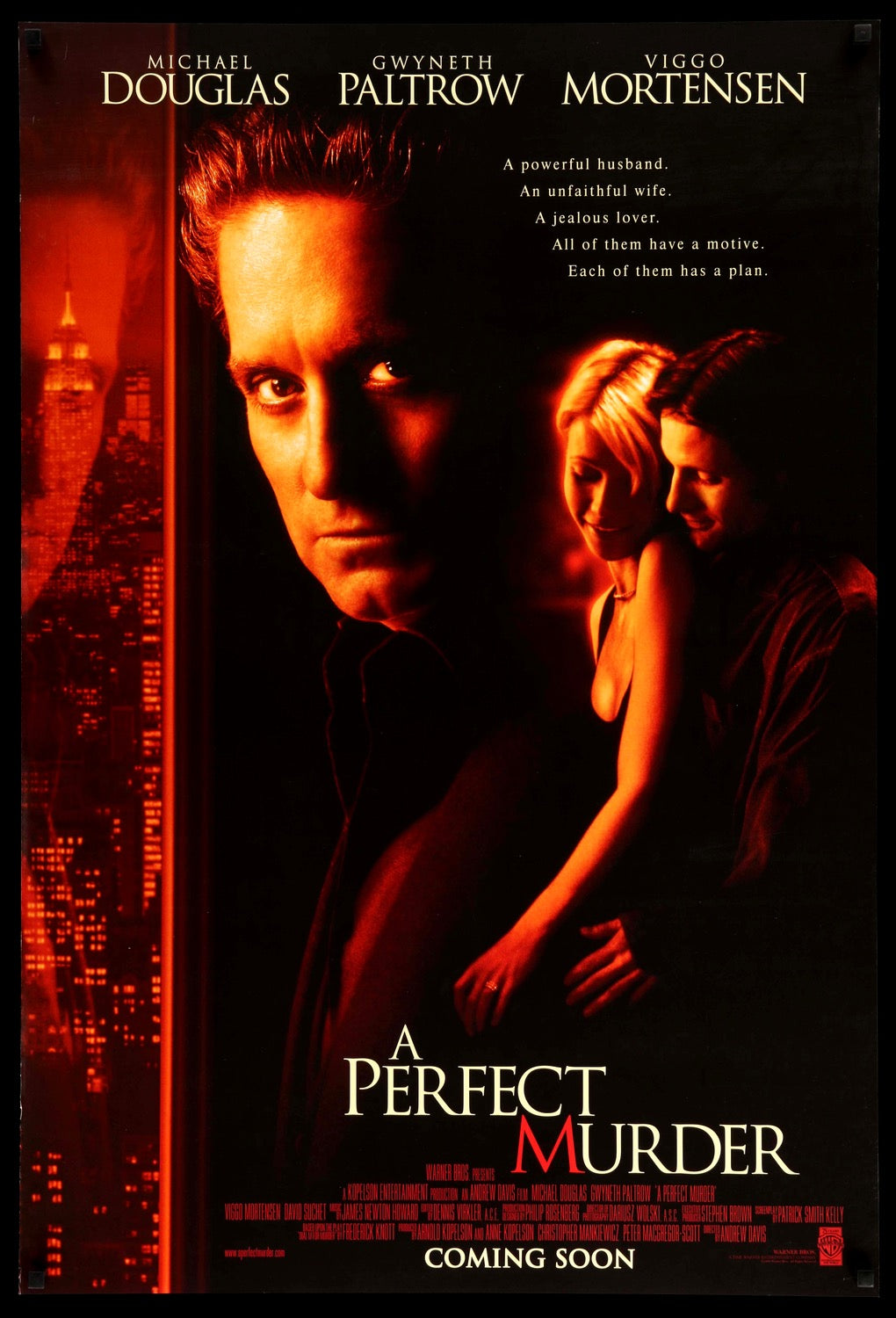 Perfect Murder (1998) original movie poster for sale at Original Film Art