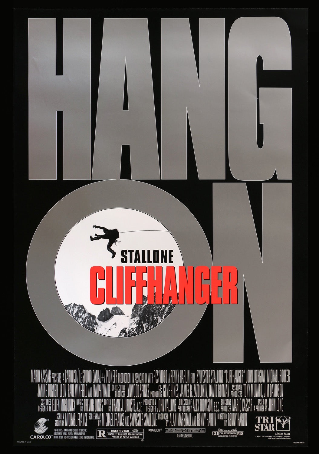 Cliffhanger (1993) original movie poster for sale at Original Film Art