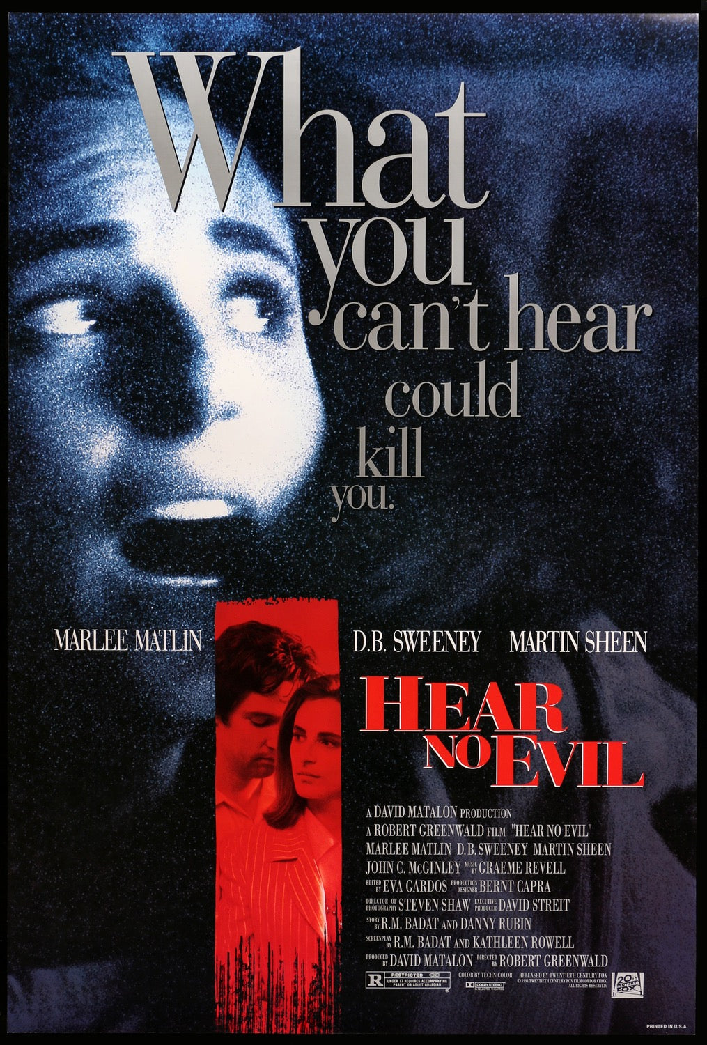 Hear No Evil (1993) original movie poster for sale at Original Film Art