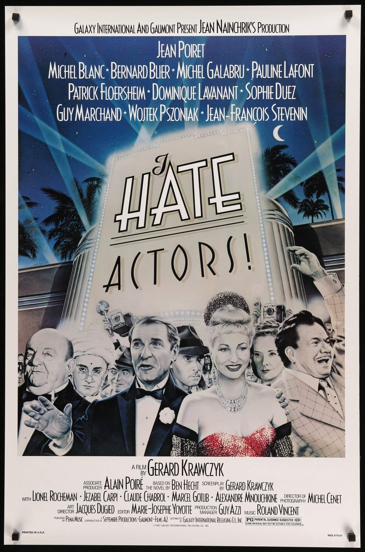 I Hate Actors (1986) original movie poster for sale at Original Film Art