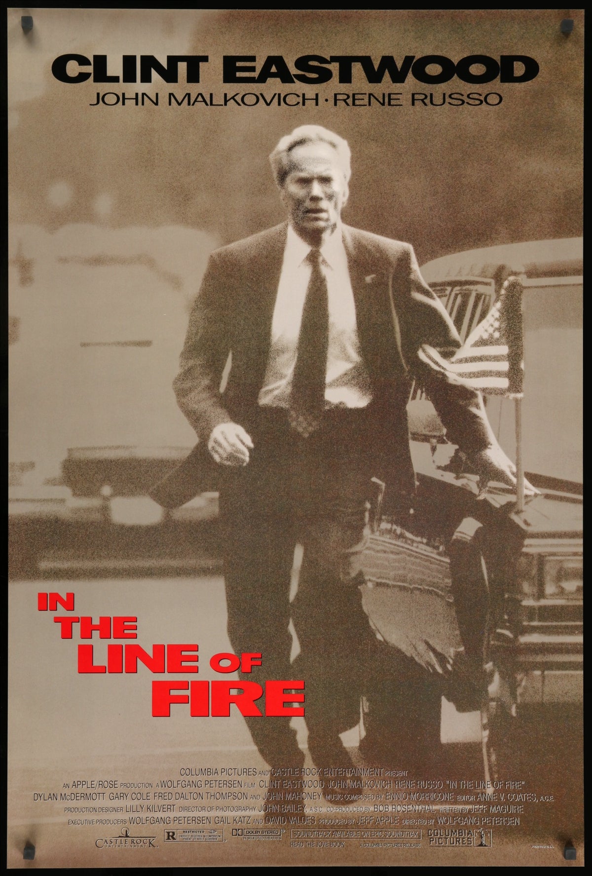 In the Line of Fire (1993) original movie poster for sale at Original Film Art - Vintage Movie Posters
