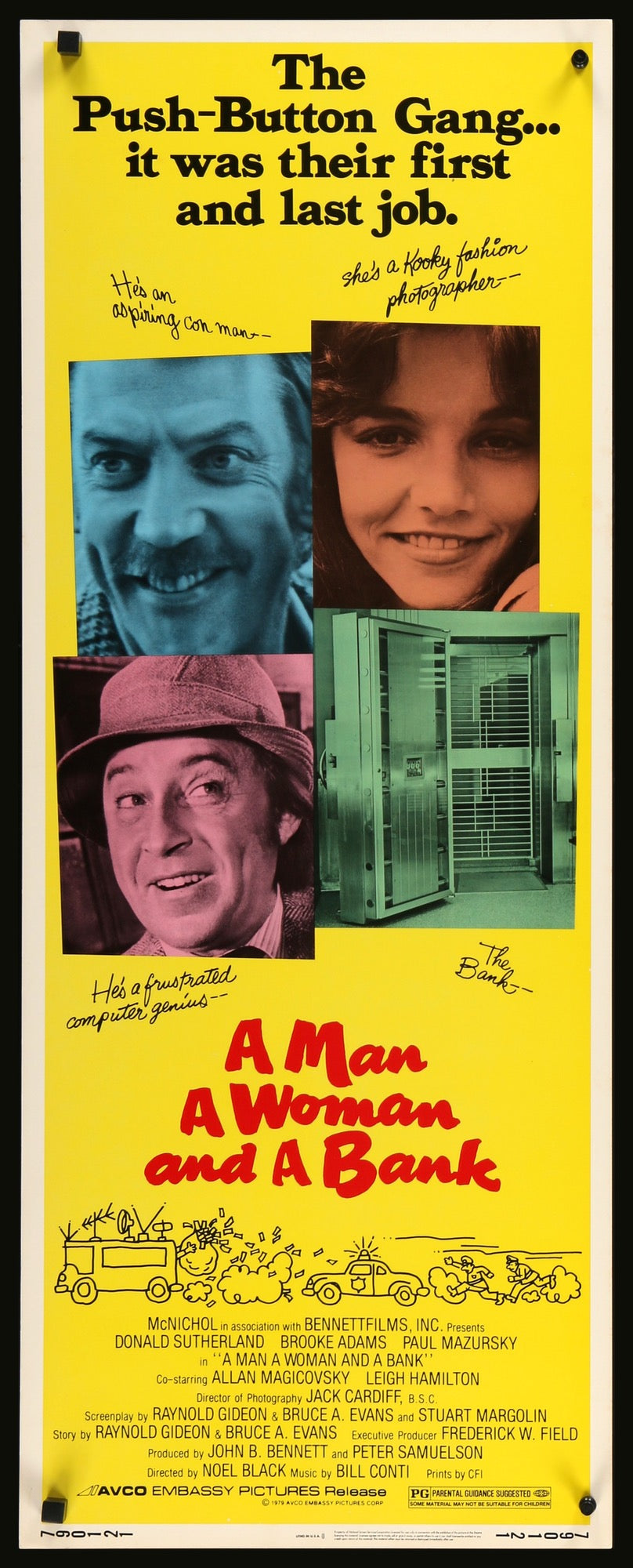 A Man, a Woman and a Bank (1979) original movie poster for sale at Original Film Art - Vintage Movie Posters