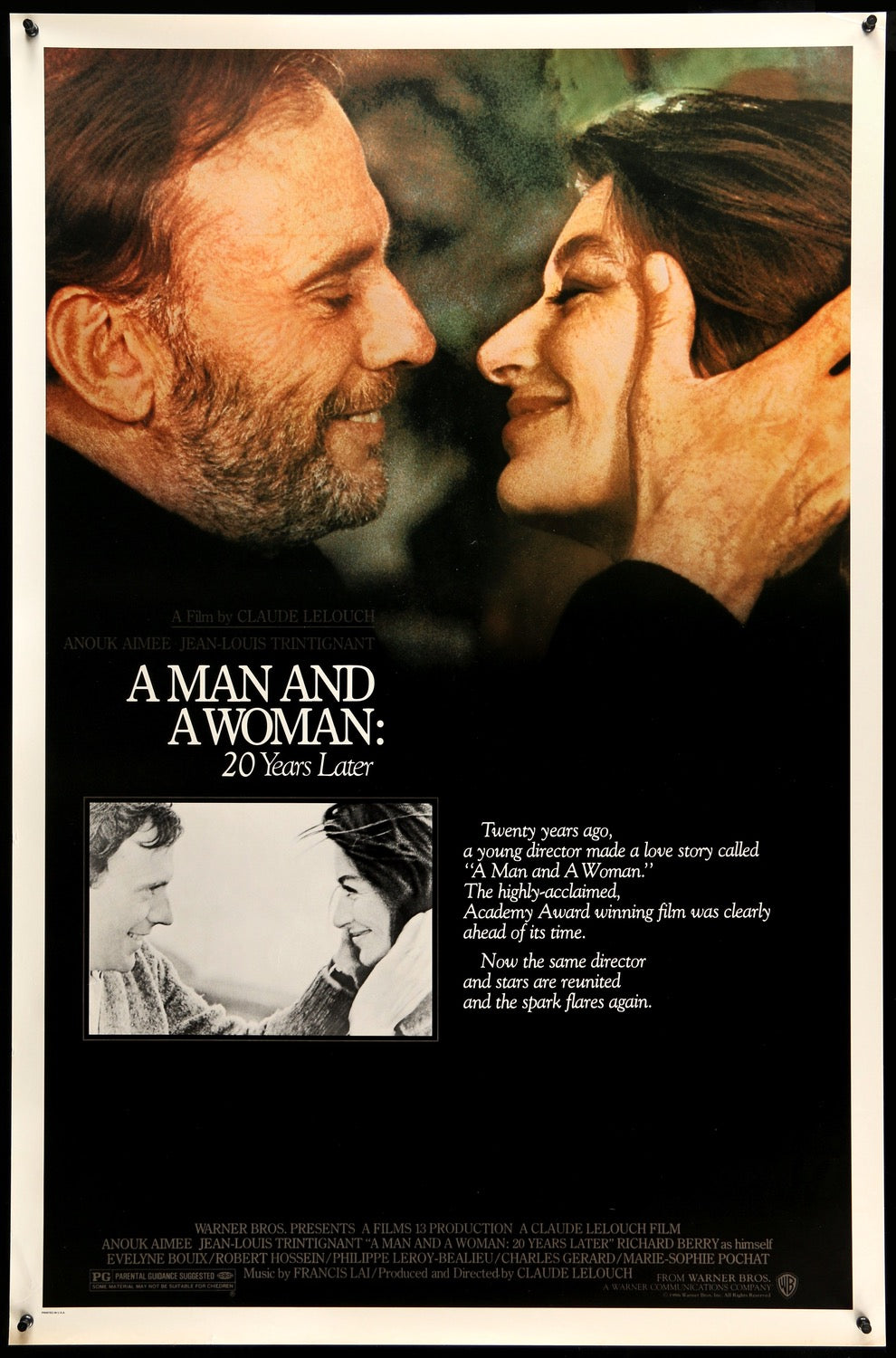 Man and a Woman, 20 Years Later (1986) original movie poster for sale at Original Film Art - Vintage Movie Posters