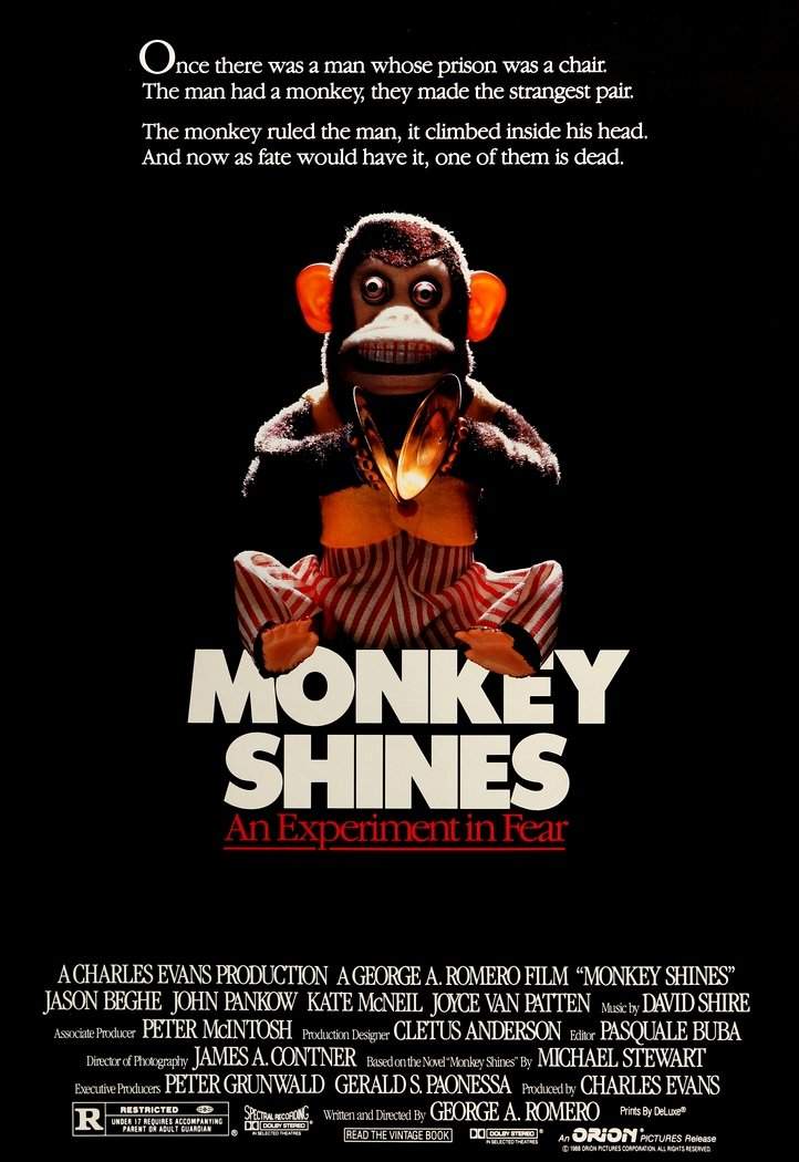 Monkey Shines (1988) original movie poster for sale at Original Film Art - Vintage Movie Posters