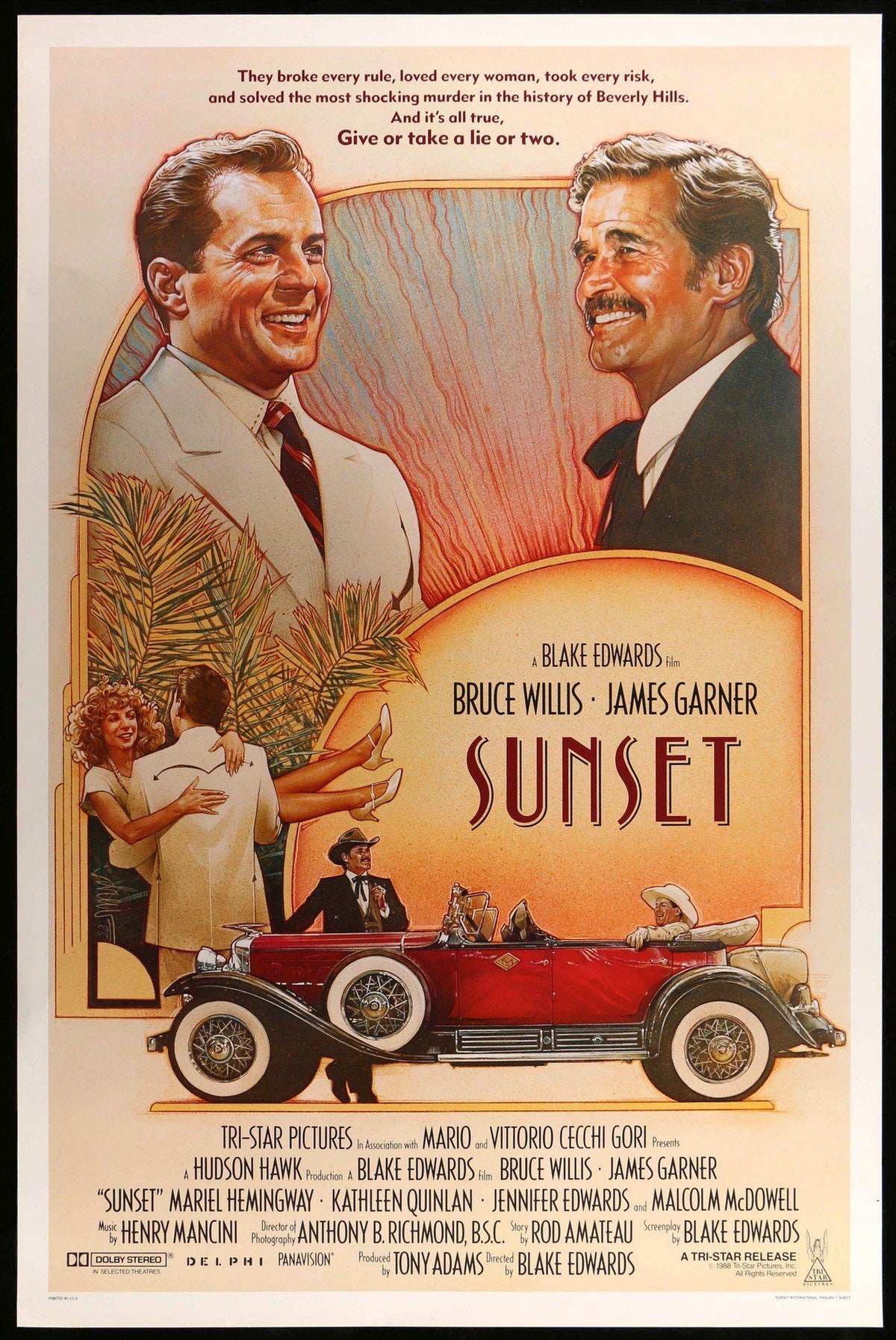 Sunset (1988) original movie poster for sale at Original Film Art