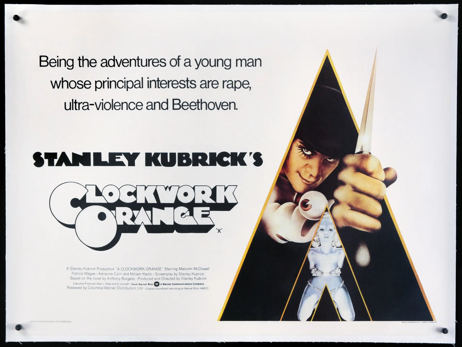 Clockwork Orange (1972) original movie poster for sale at Original Film Art - Vintage Movie Posters