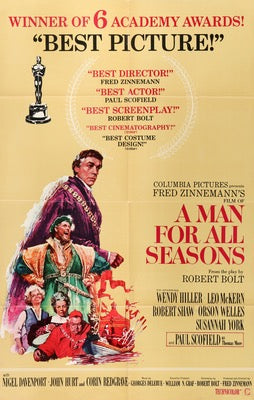 A Man for All Seasons (1966) original movie poster for sale at Original Film Art