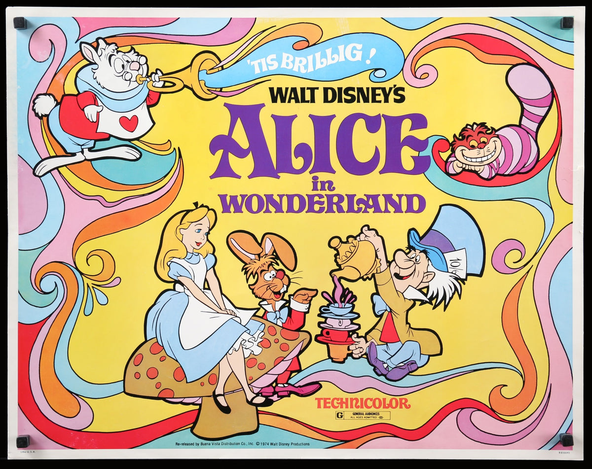 Alice in Wonderland (1951) original movie poster for sale at Original Film Art - Vintage Movie Posters
