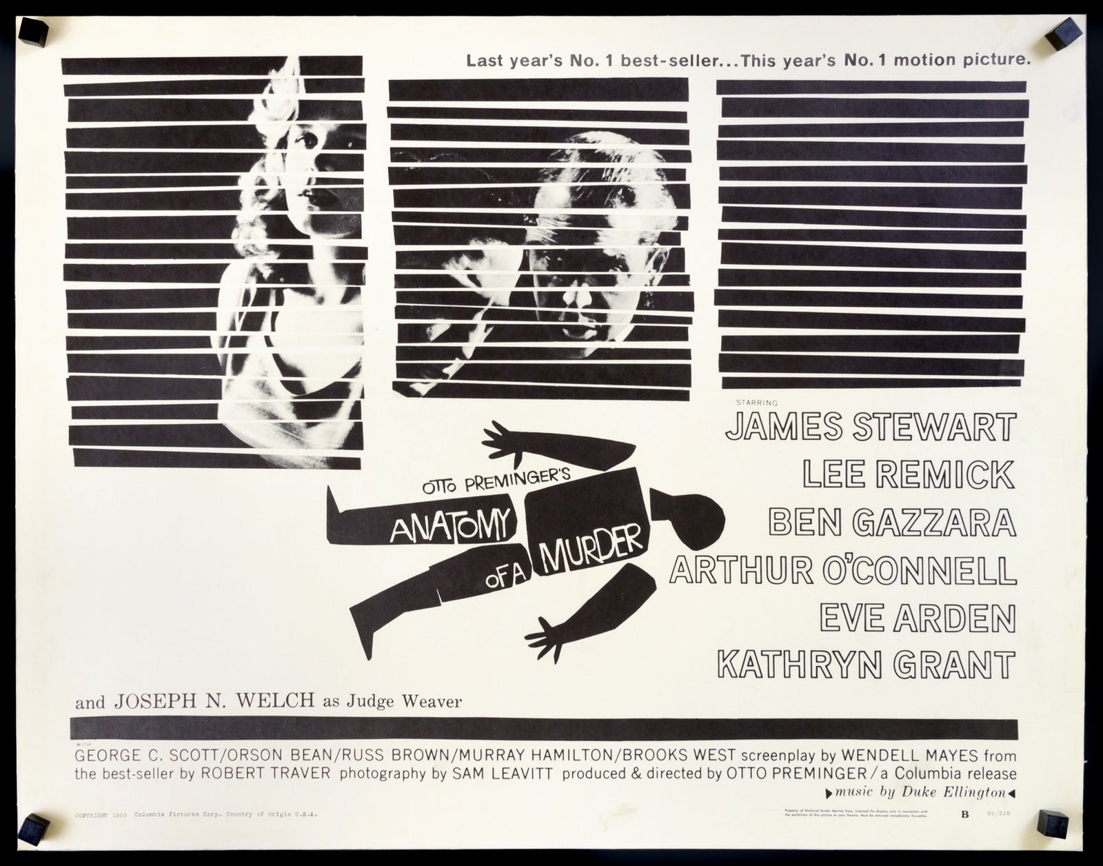 Anatomy of a Murder (1959) original movie poster for sale at Original Film Art - Vintage Movie Posters