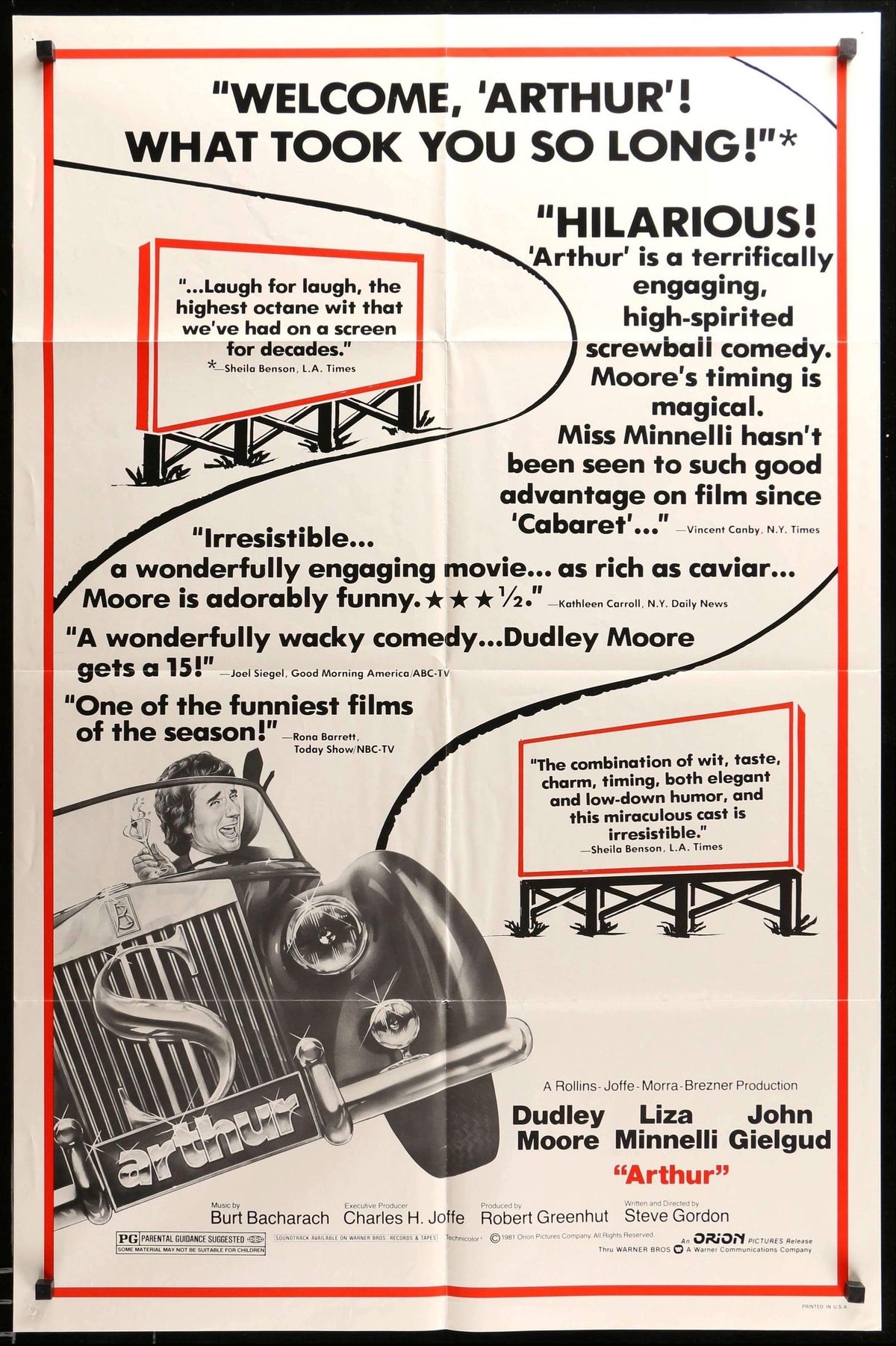 Arthur (1981) original movie poster for sale at Original Film Art
