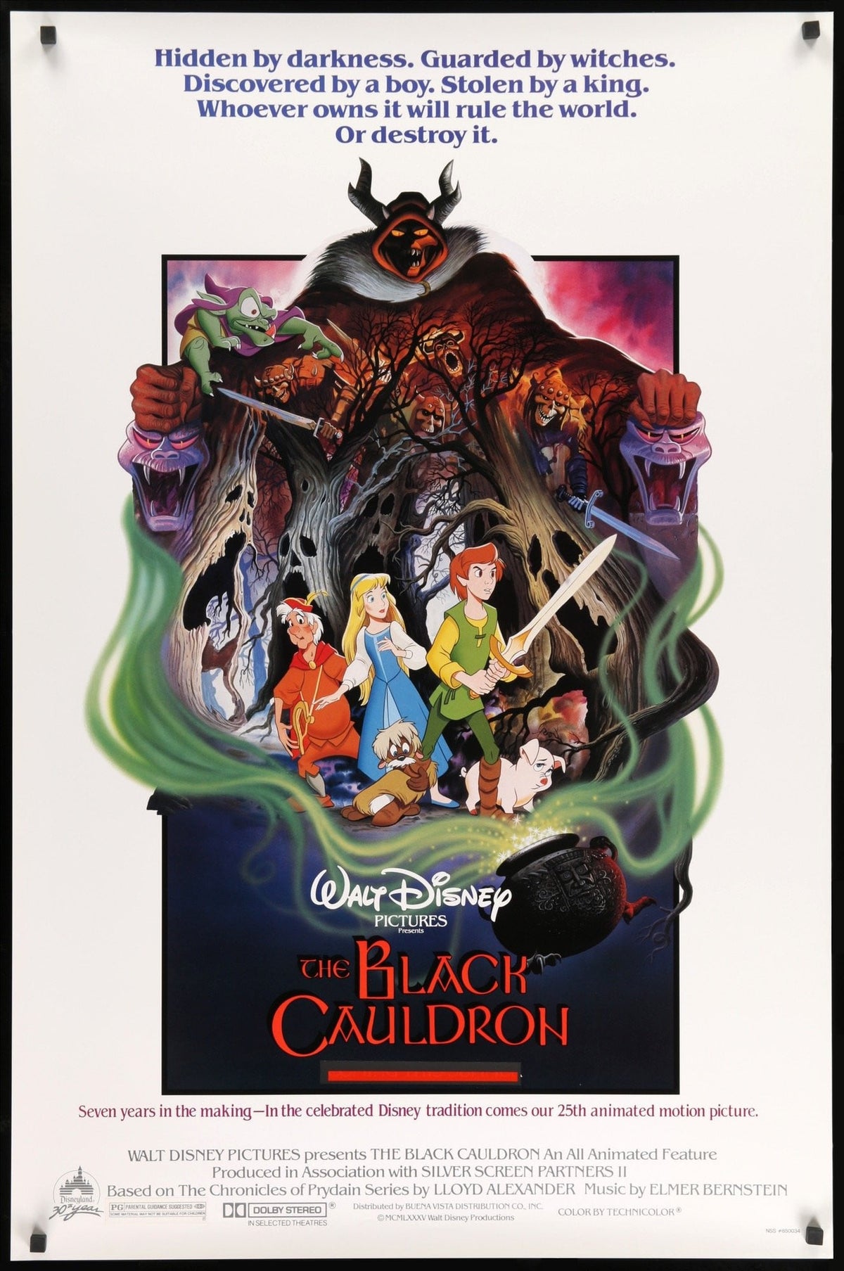 Black Cauldron (1985) original movie poster for sale at Original Film Art - Vintage Movie Posters
