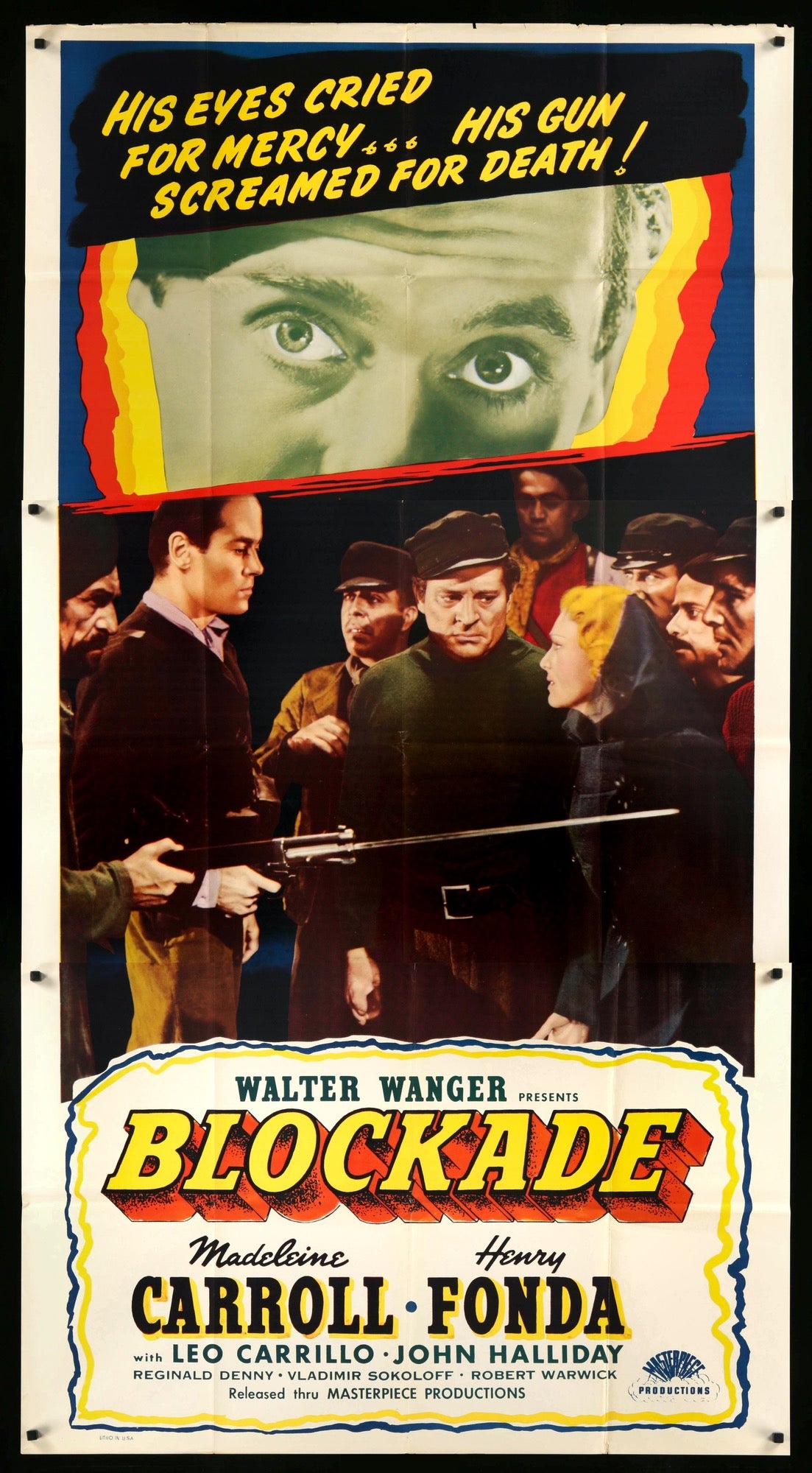 Blockade (1938) original movie poster for sale at Original Film Art - Vintage Movie Posters
