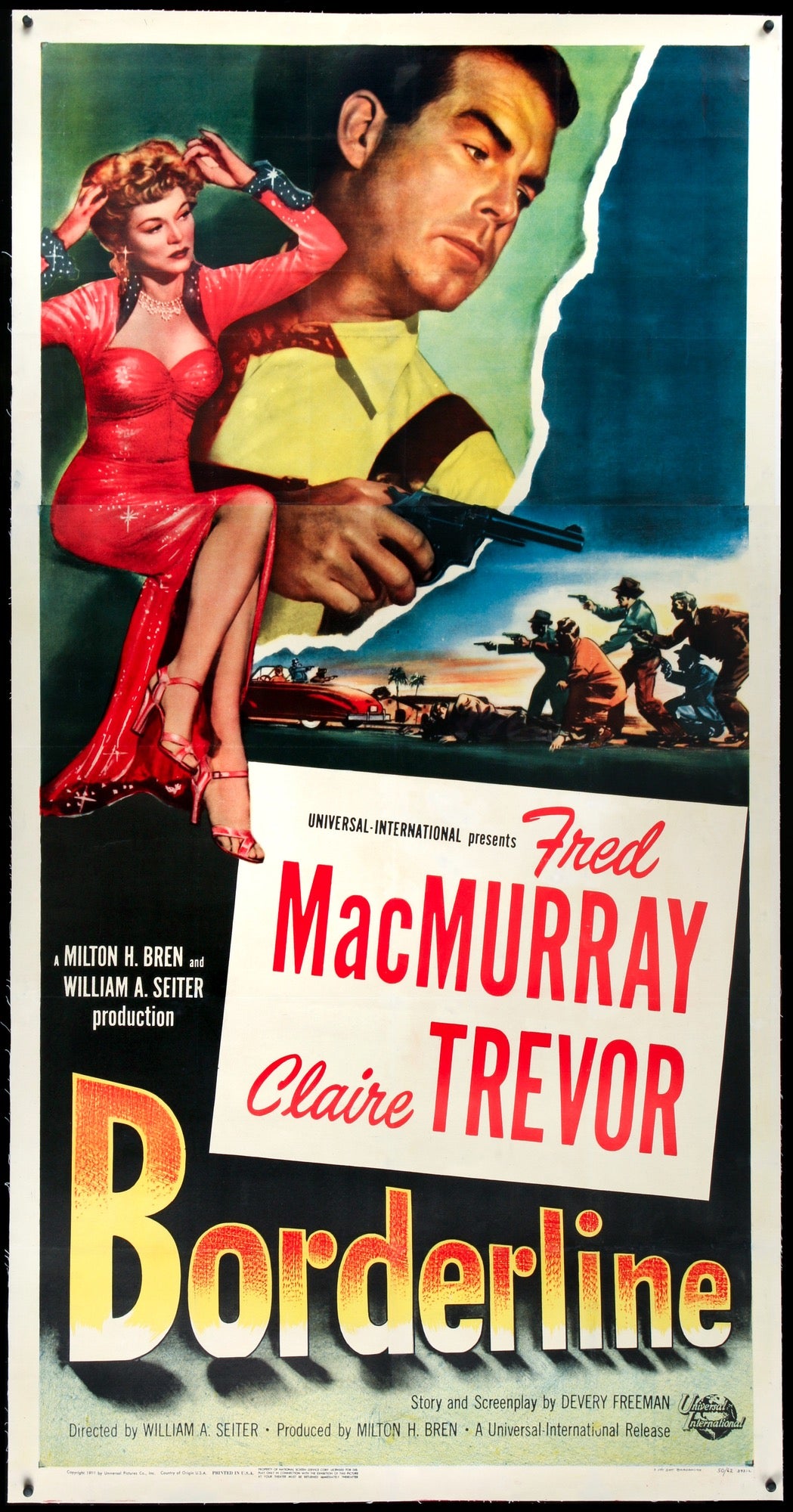 Borderline (1950) Original Three-Sheet Movie Poster - Original Film Art -  Vintage Movie Posters