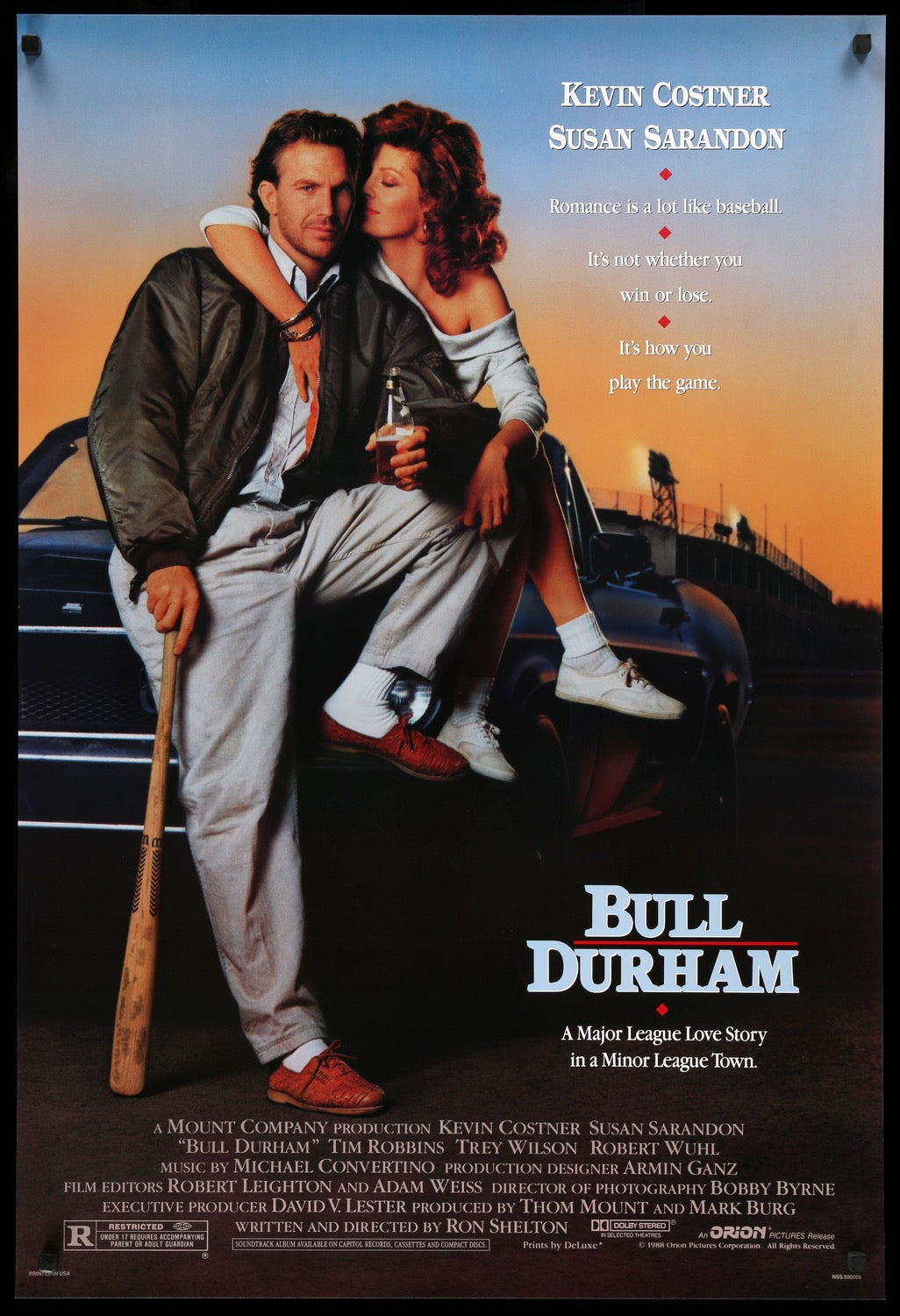 Bull Durham (1988) original movie poster for sale at Original Film Art
