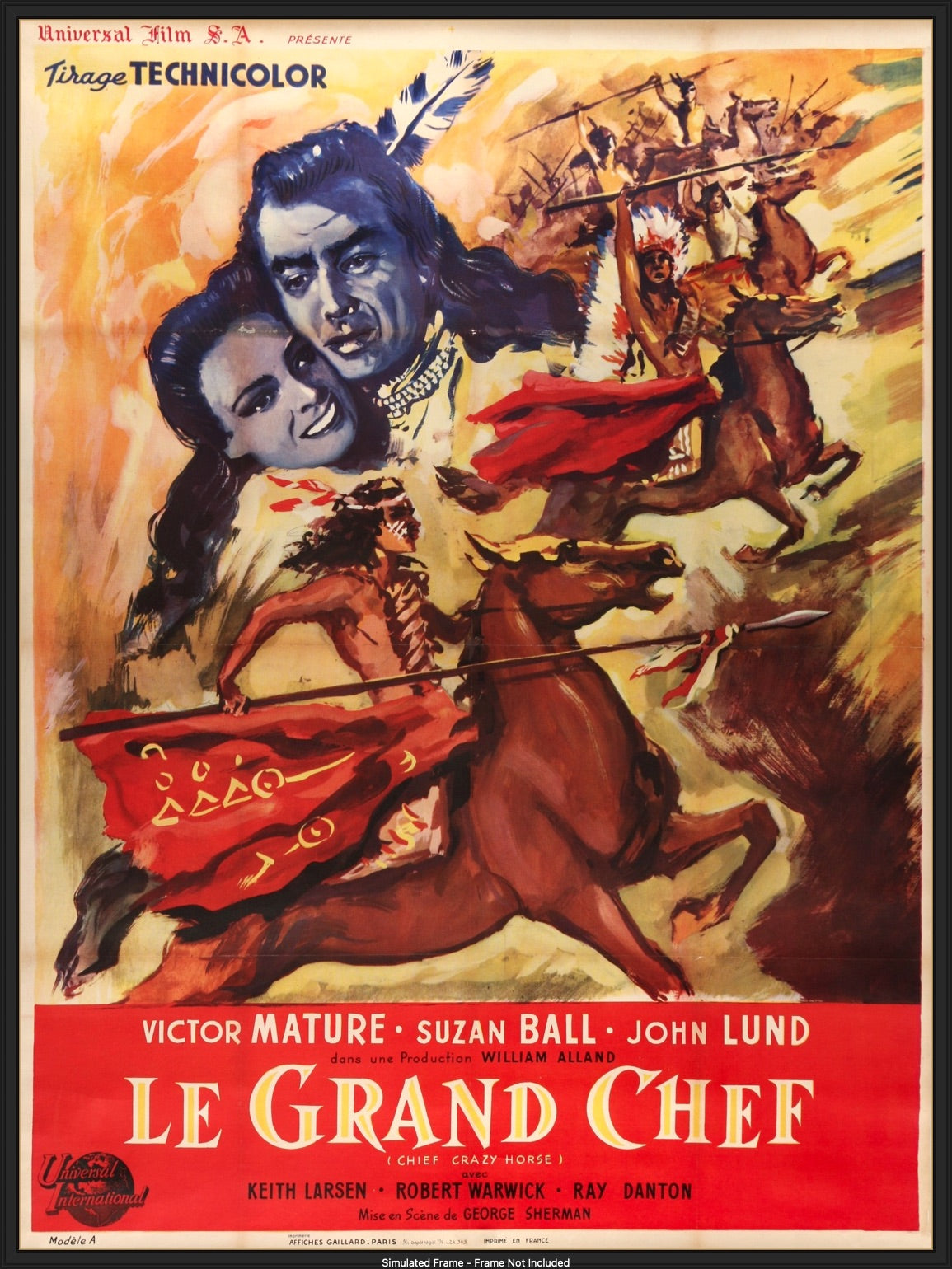Chief Crazy Horse (1955) original movie poster for sale at Original Film Art - Vintage Movie Posters