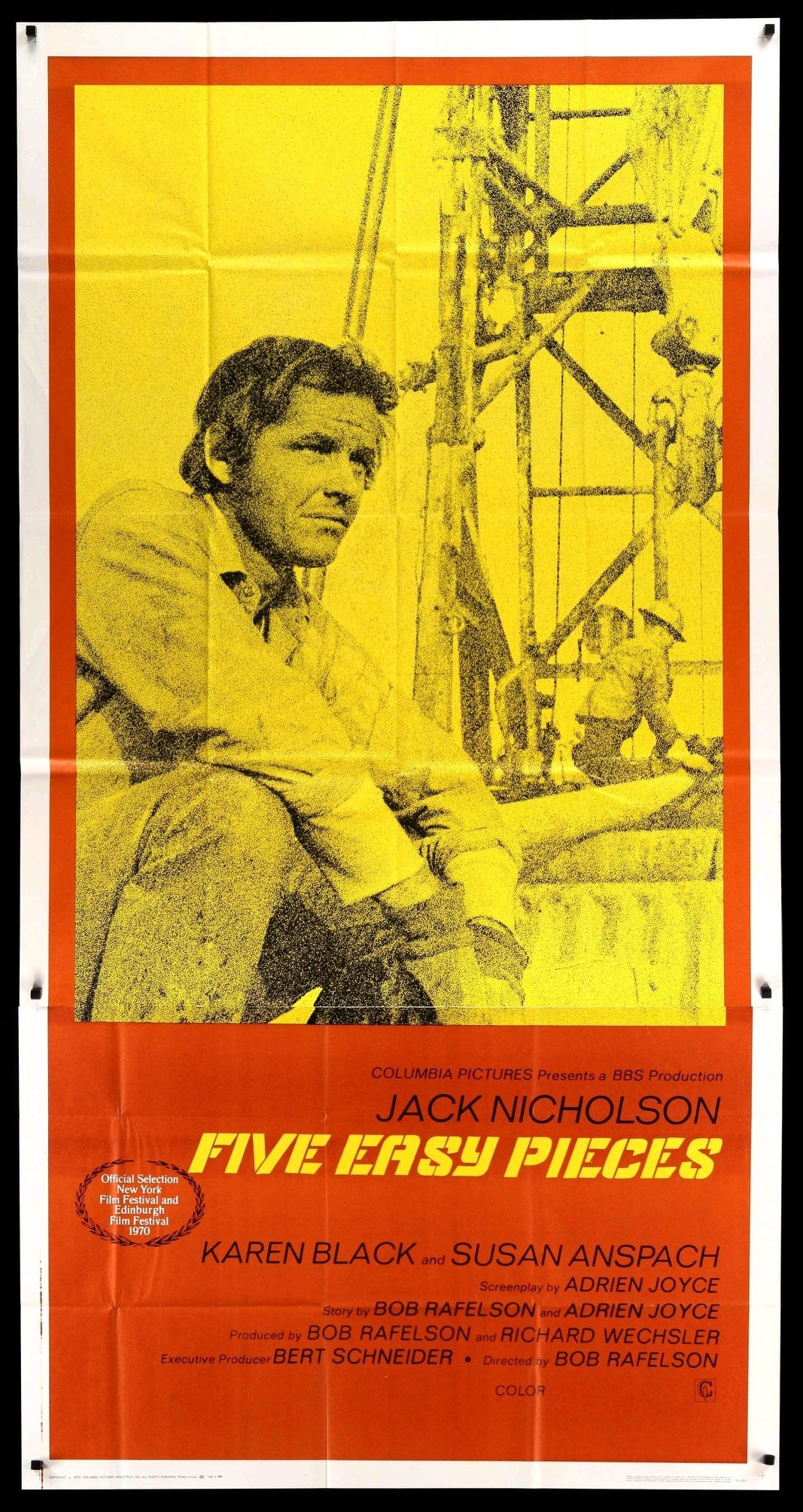 Five Easy Pieces (1970) original movie poster for sale at Original Film Art - Vintage Movie Posters