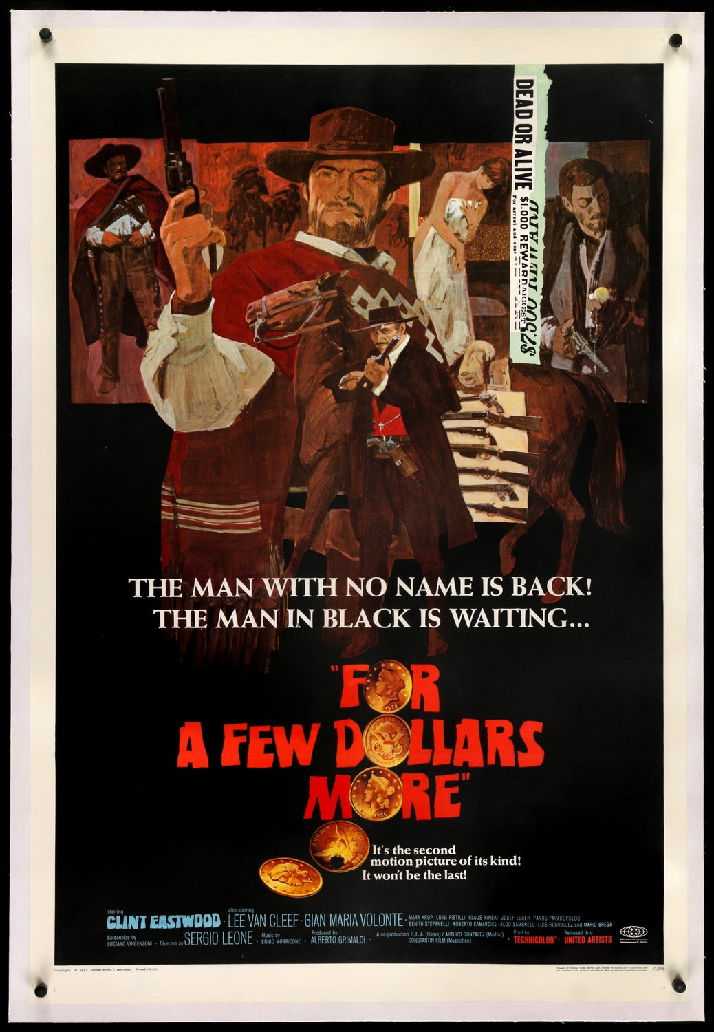 For a Few Dollars More (1965) original movie poster for sale at Original Film Art