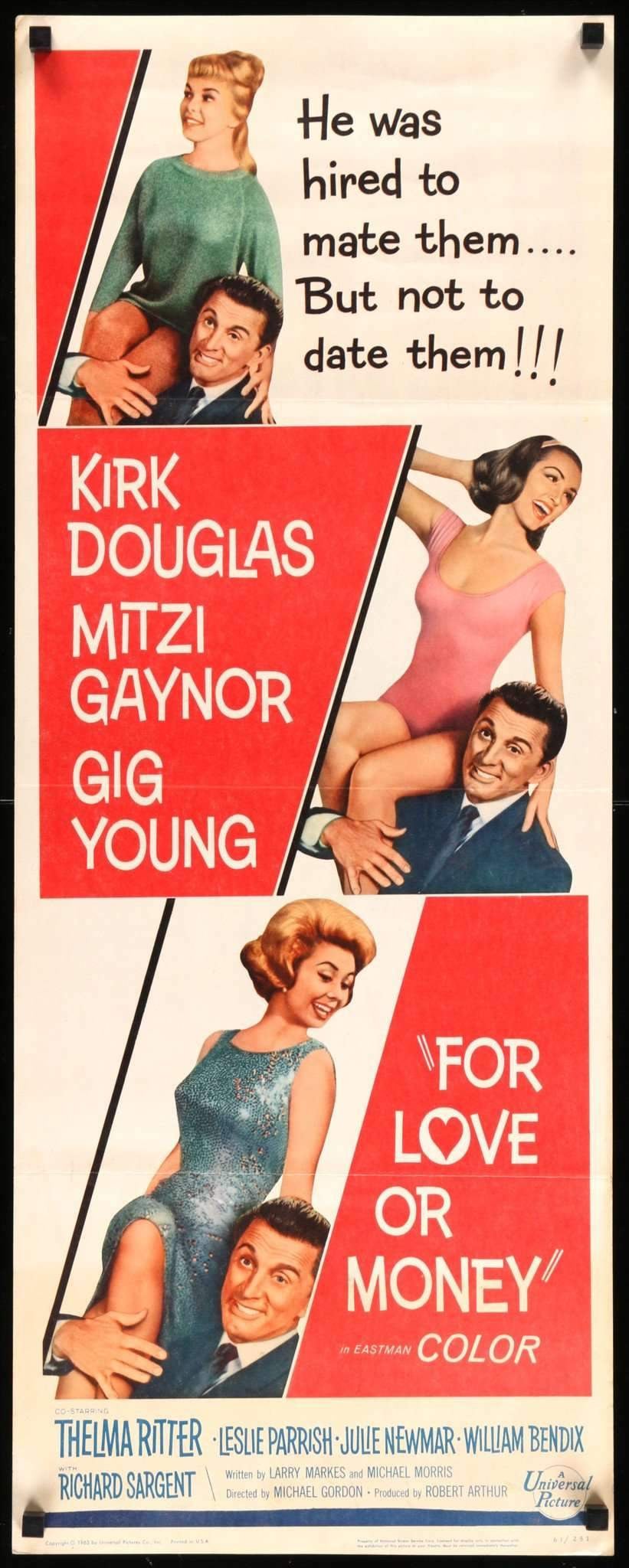 For Love or Money (1963) original movie poster for sale at Original Film Art