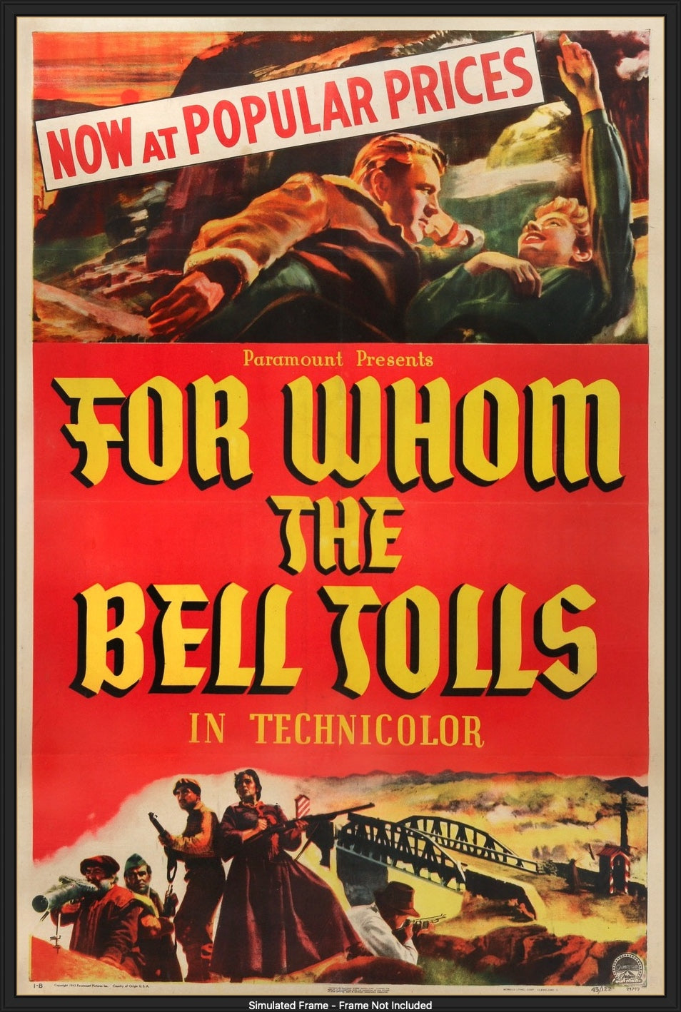 For Whom the Bell Tolls (1943) original movie poster for sale at Original Film Art