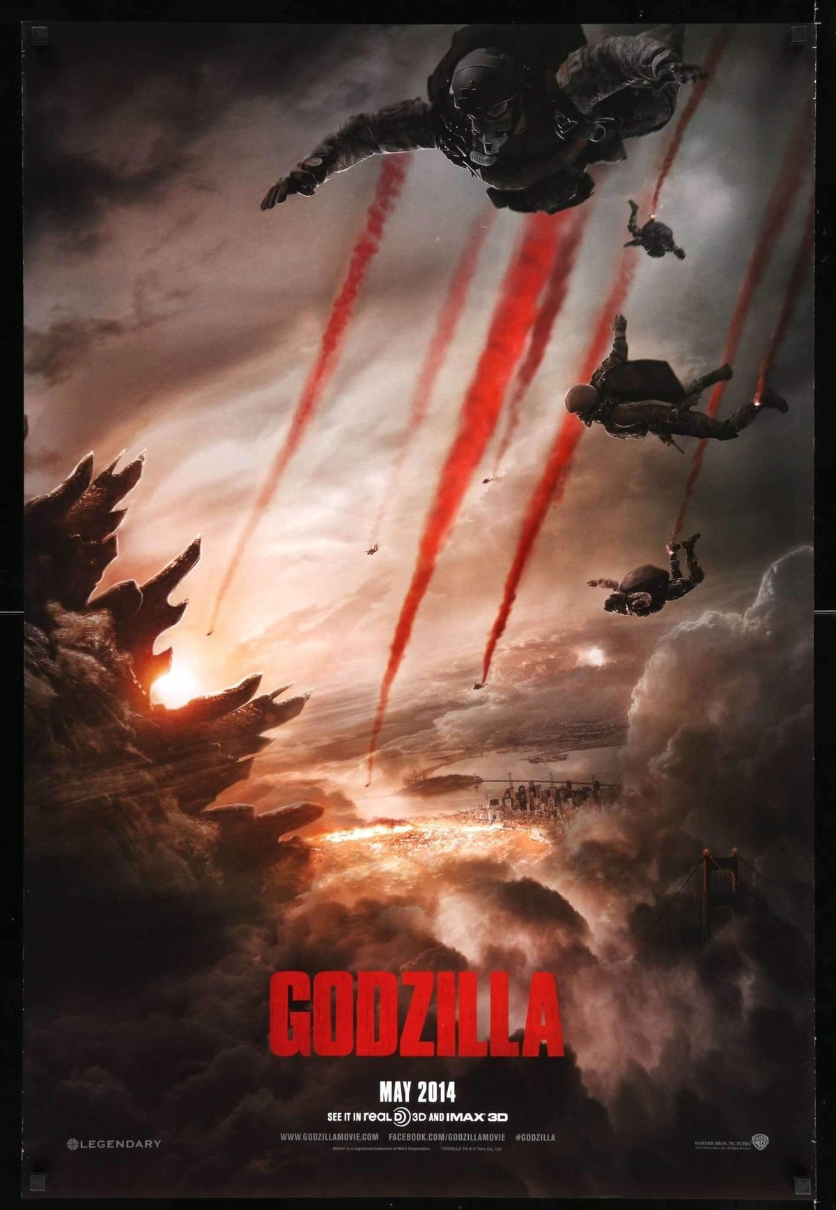 Godzilla (2014) original movie poster for sale at Original Film Art