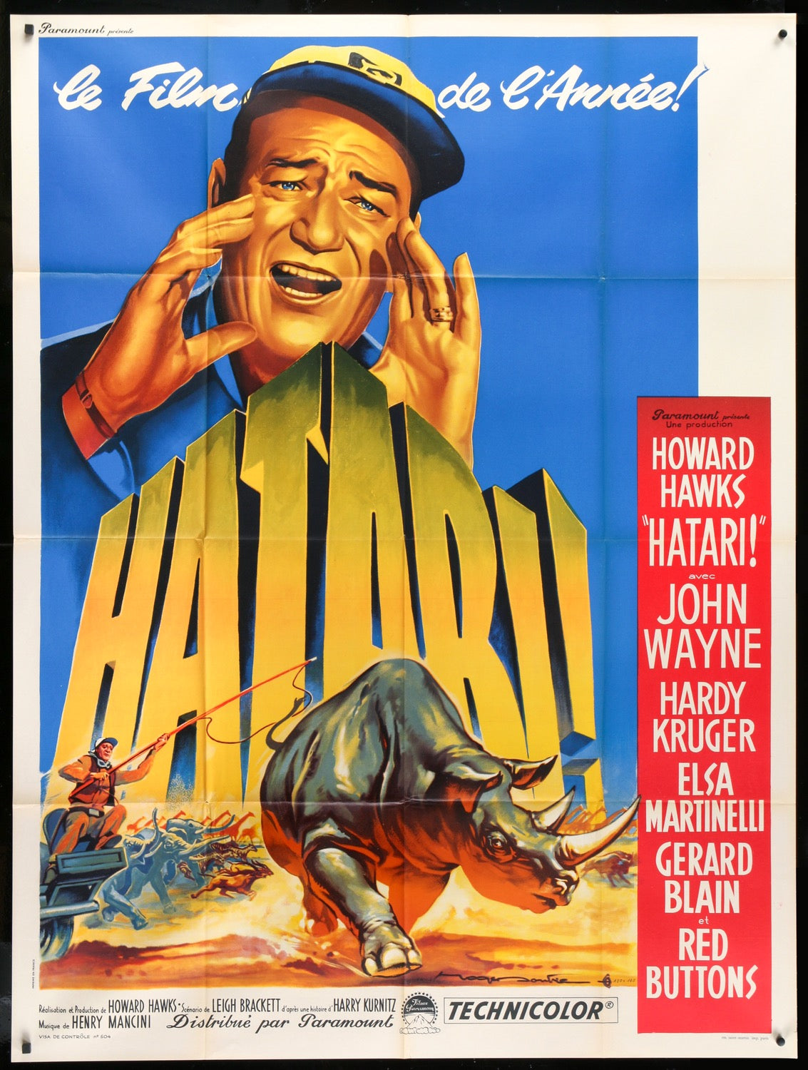 Hatari! (1962) original movie poster for sale at Original Film Art