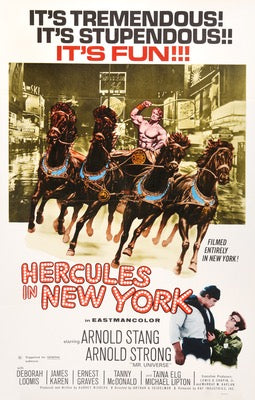 Hercules in New York (1970) original movie poster for sale at Original Film Art