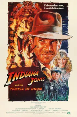 Indiana Jones and the Temple of Doom (1984) original movie poster for sale at Original Film Art - Vintage Movie Posters