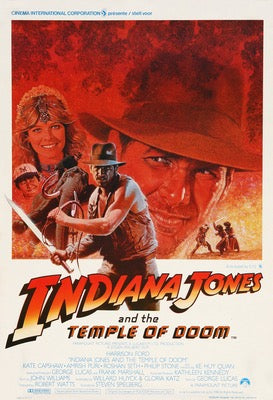 Indiana Jones and the Temple of Doom (1984) original movie poster for sale at Original Film Art - Vintage Movie Posters