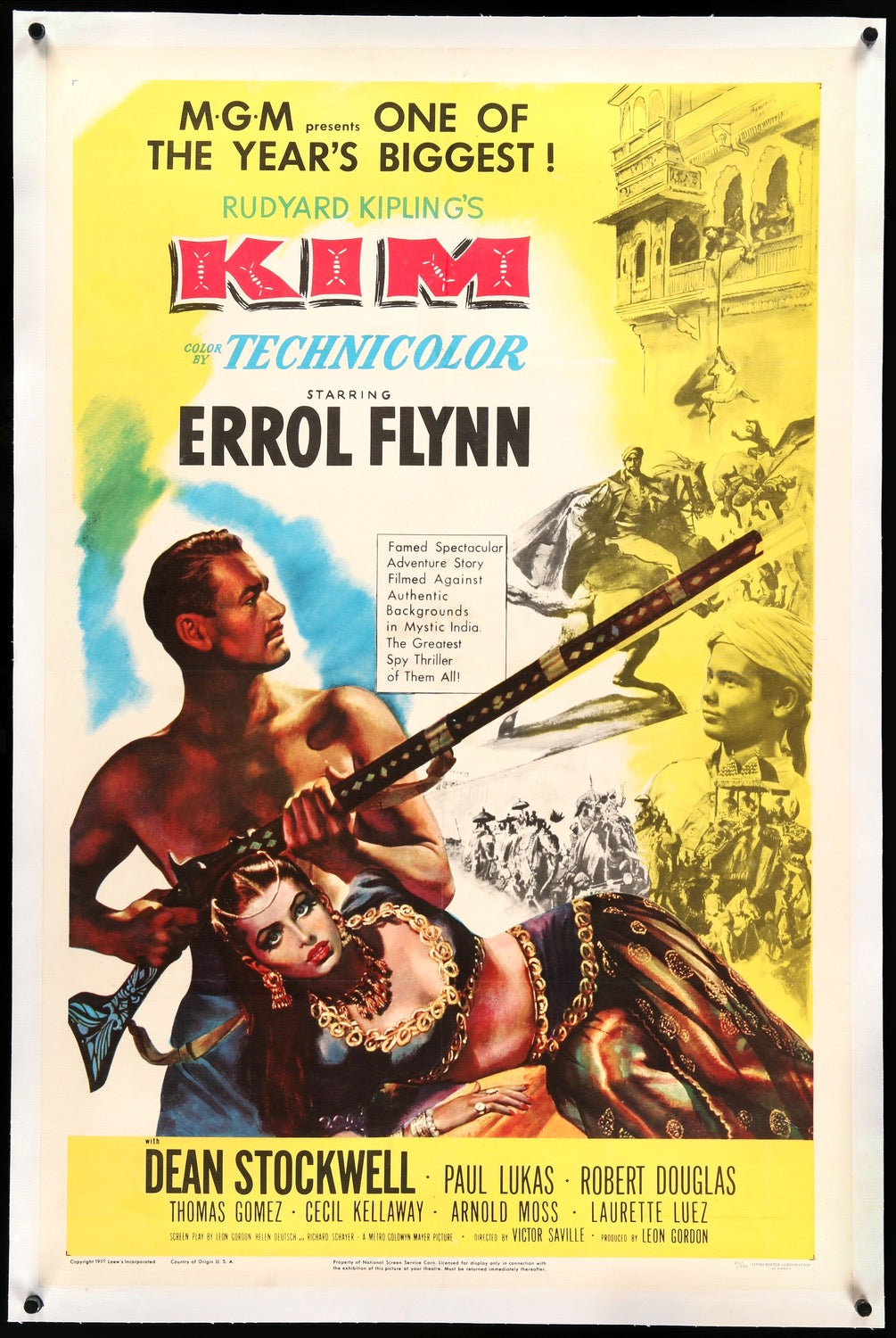Kim (1950) original movie poster for sale at Original Film Art - Vintage Movie Posters