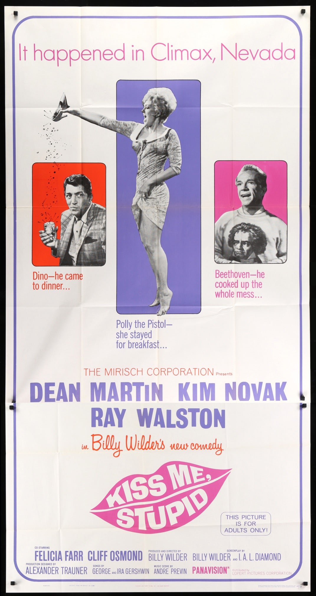 Kiss Me, Stupid (1965) original movie poster for sale at Original Film Art