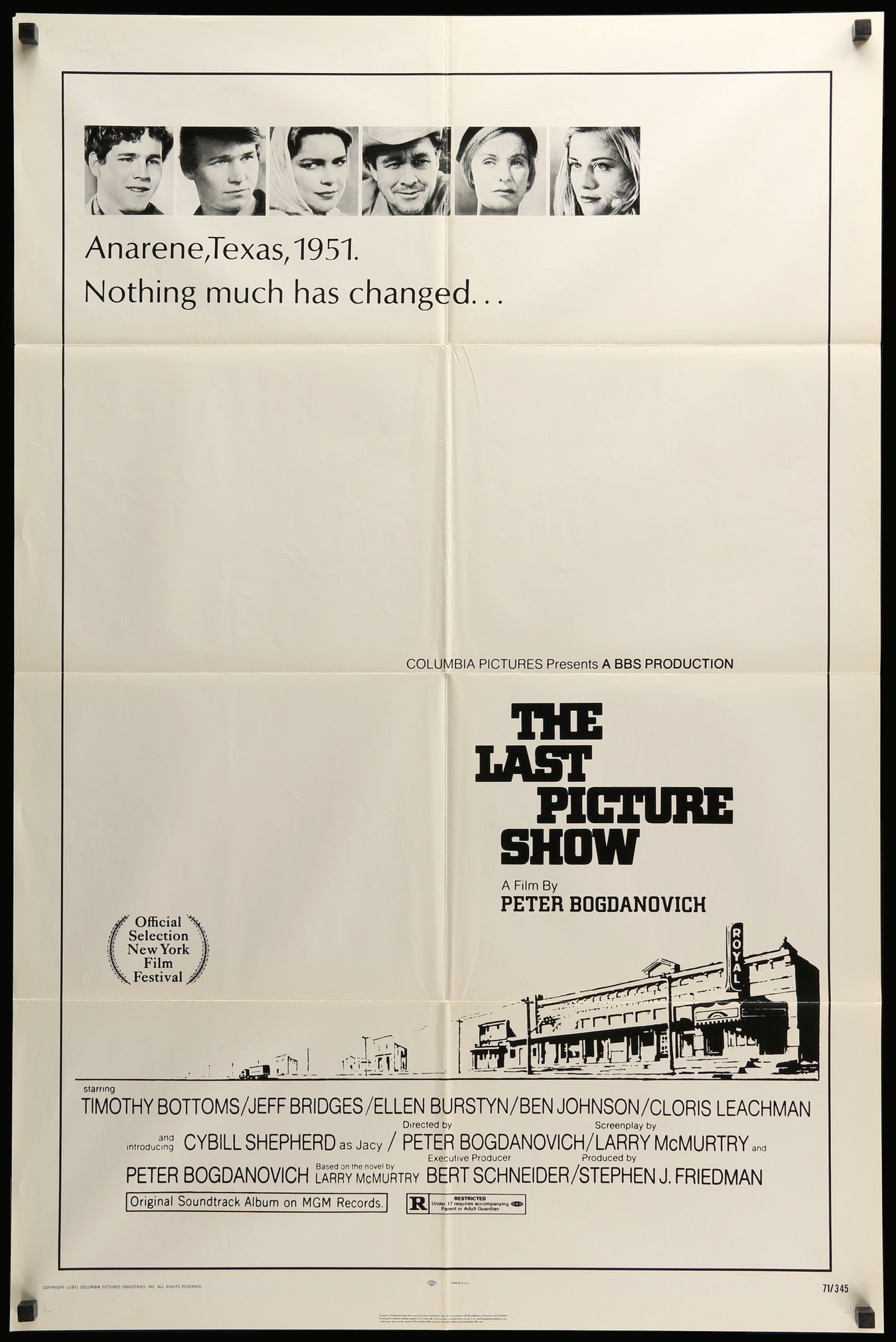 Last Picture Show (1971) original movie poster for sale at Original Film Art - Vintage Movie Posters