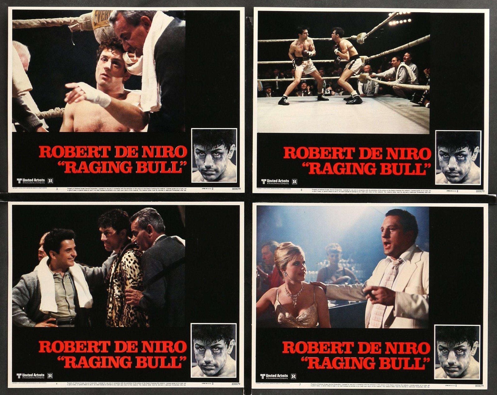 Raging Bull (1980) Lobby Cards - Set of 7 original movie poster for sale at Original Film Art - Vintage Movie Posters