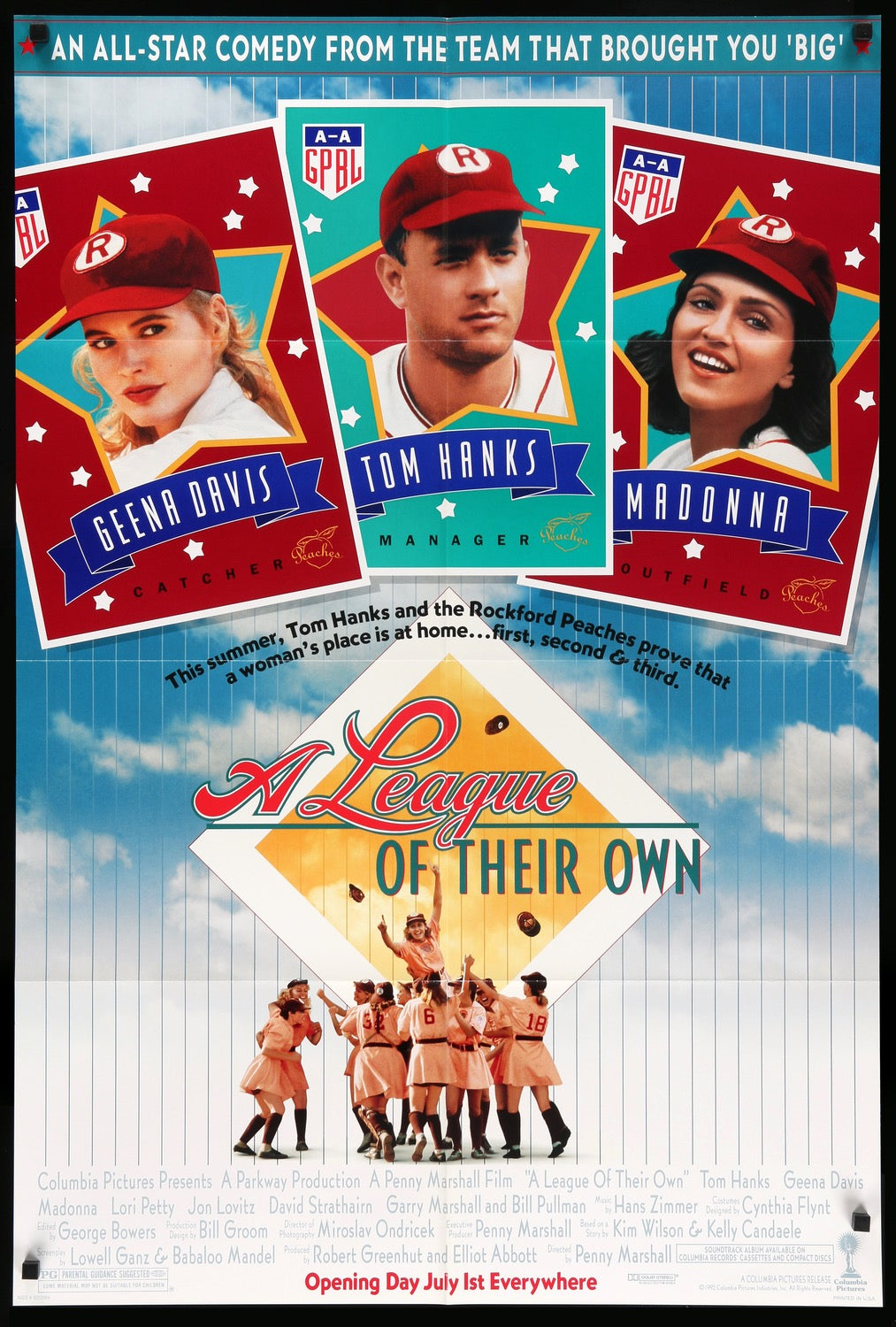 League of Their Own (1992) original movie poster for sale at Original Film Art
