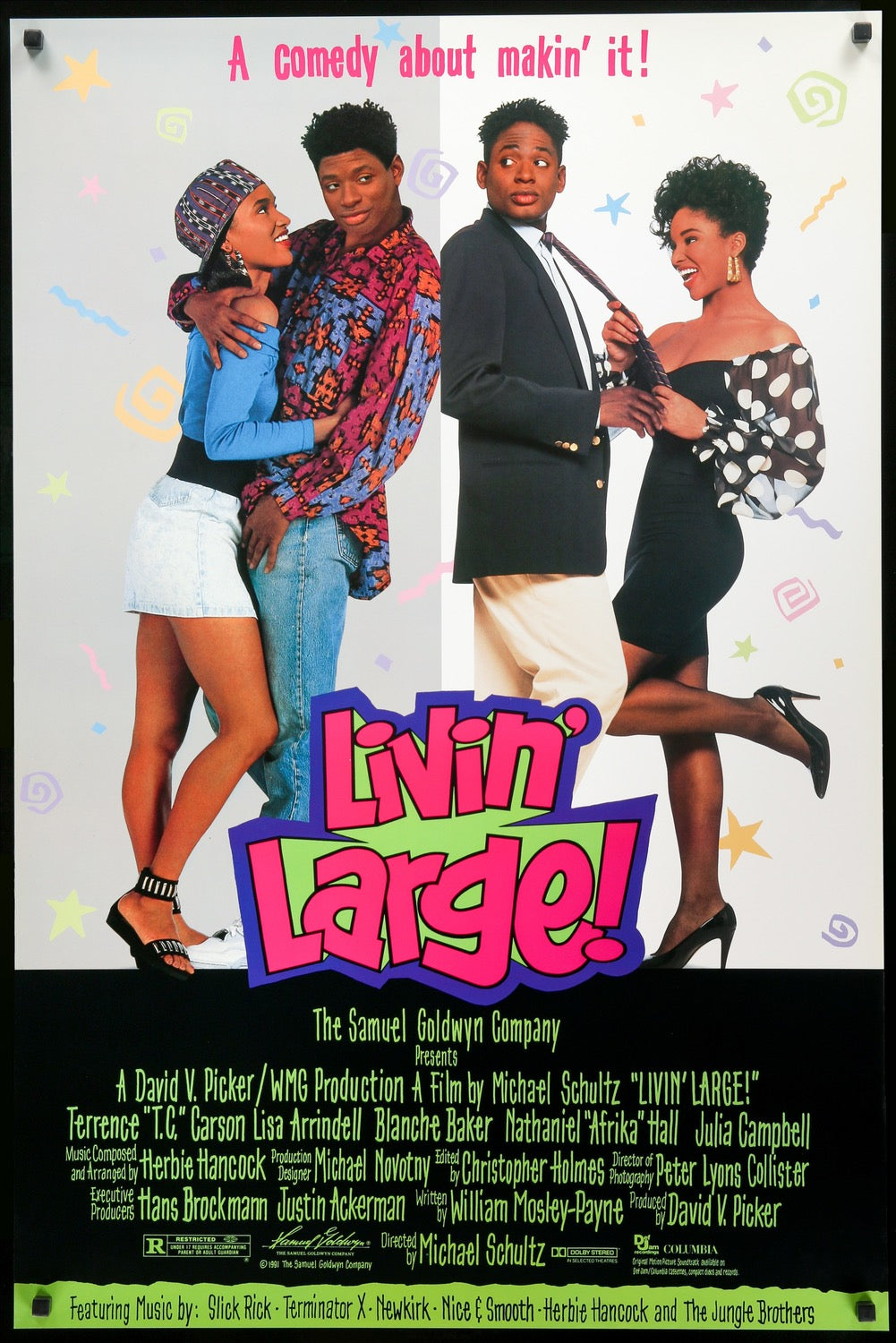 Livin&#39; Large (1991) original movie poster for sale at Original Film Art