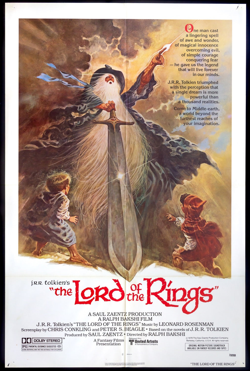 Lord of the Rings (1978) original movie poster for sale at Original Film Art