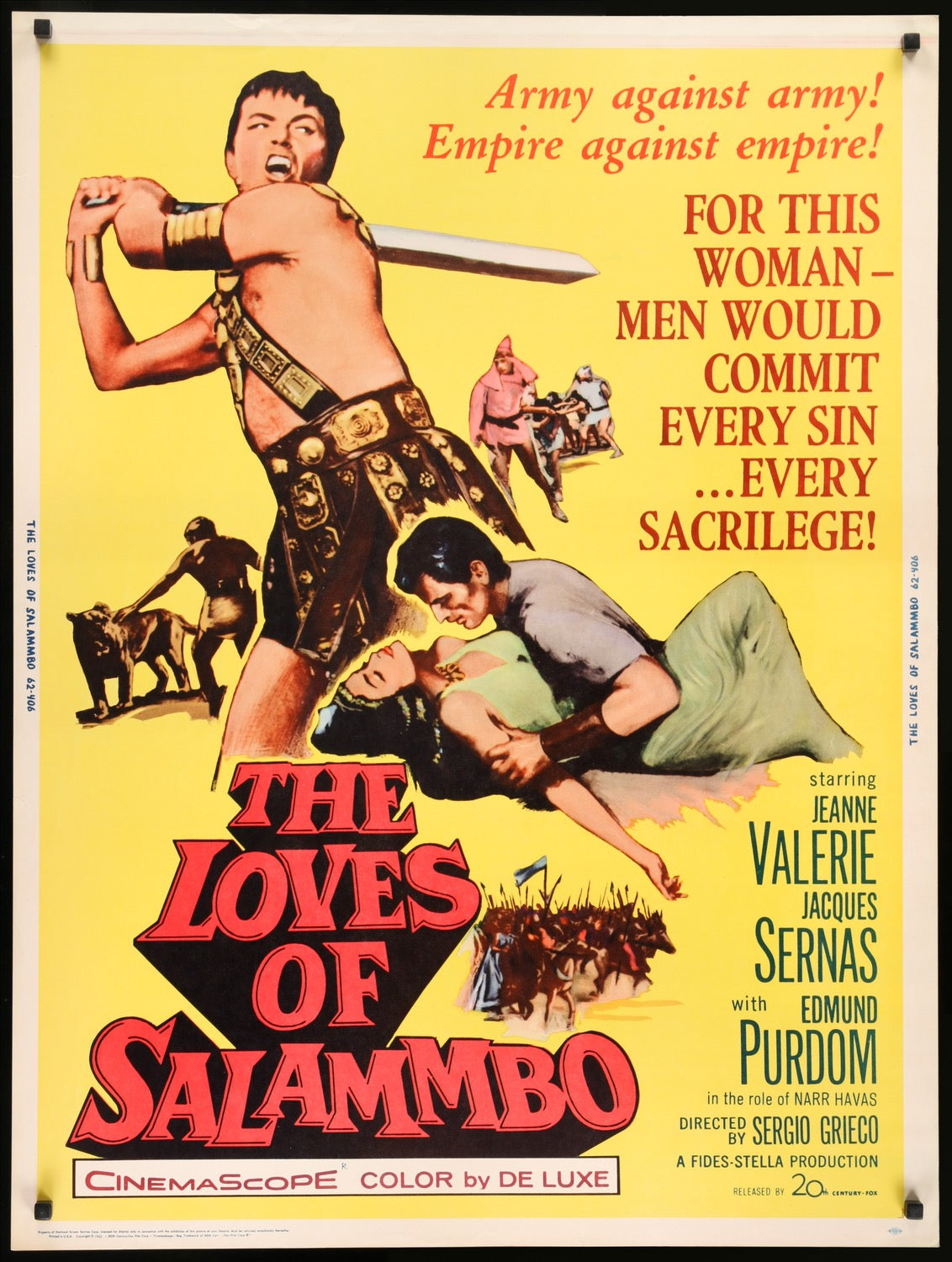 Loves of Salammbo (1960) original movie poster for sale at Original Film Art - Vintage Movie Posters