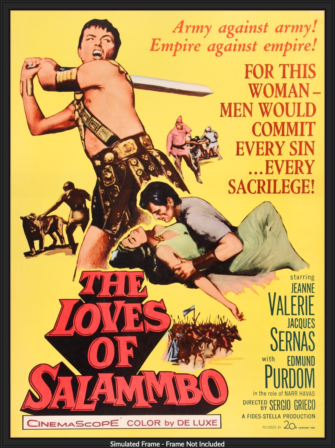 Loves of Salammbo (1960) original movie poster for sale at Original Film Art - Vintage Movie Posters