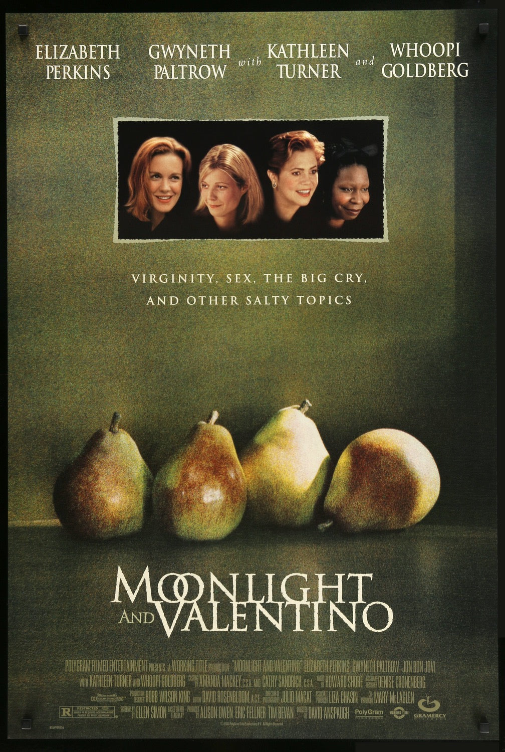 Moonlight and Valentino (1995) original movie poster for sale at Original Film Art - Vintage Movie Posters
