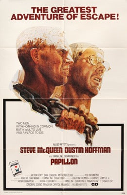 Papillon (1973) original movie poster for sale at Original Film Art - Vintage Movie Posters