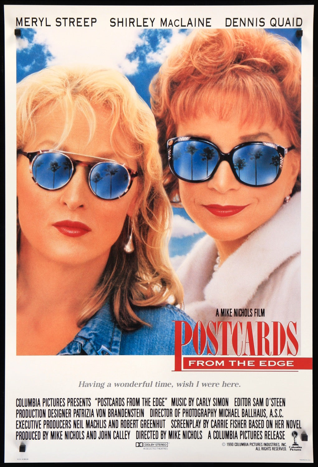 Postcards from the Edge (1990) original movie poster for sale at Original Film Art